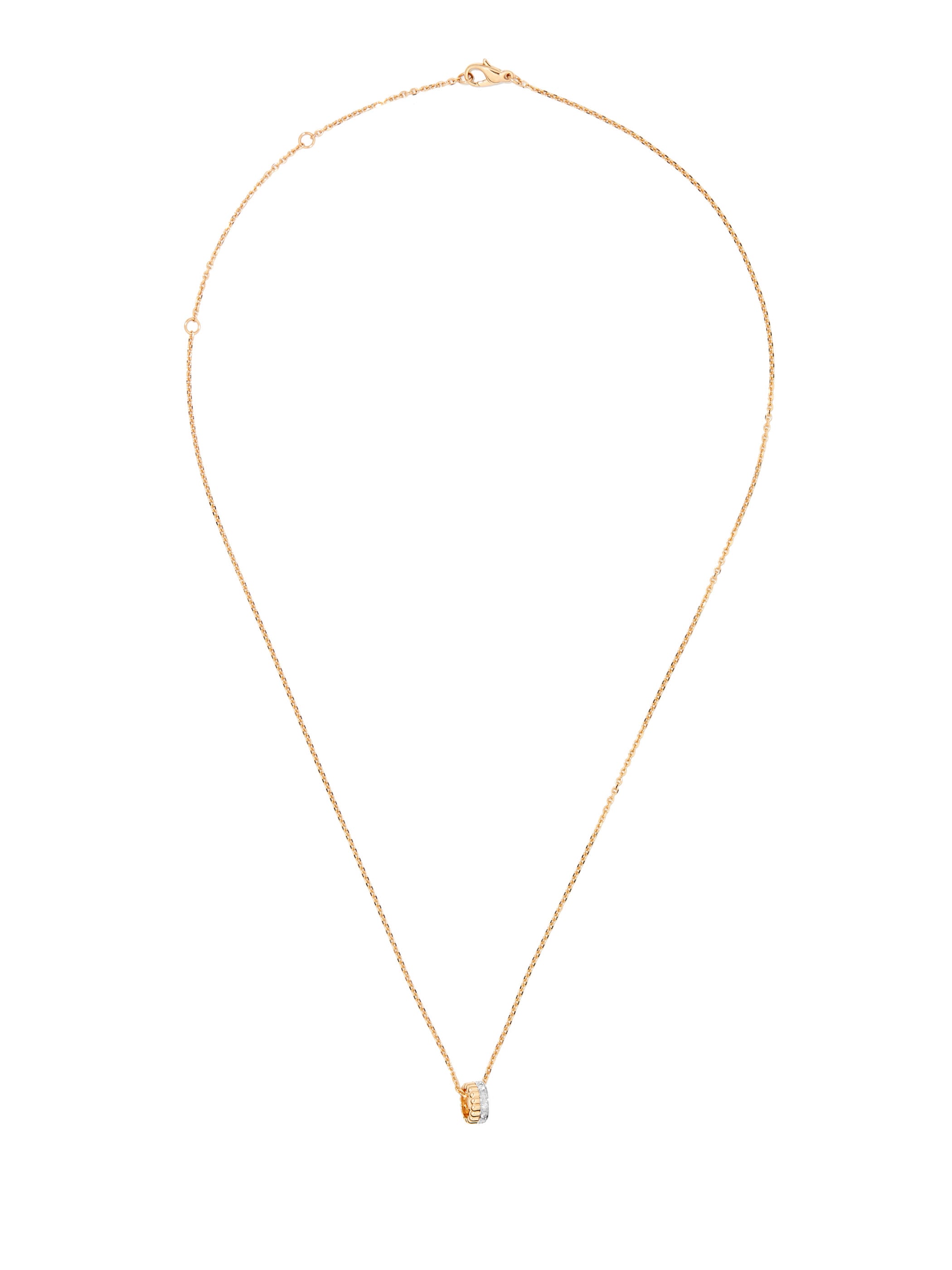 Quatre Radiant Edition Mini Pendant, 18k Mix Gold & Diamonds