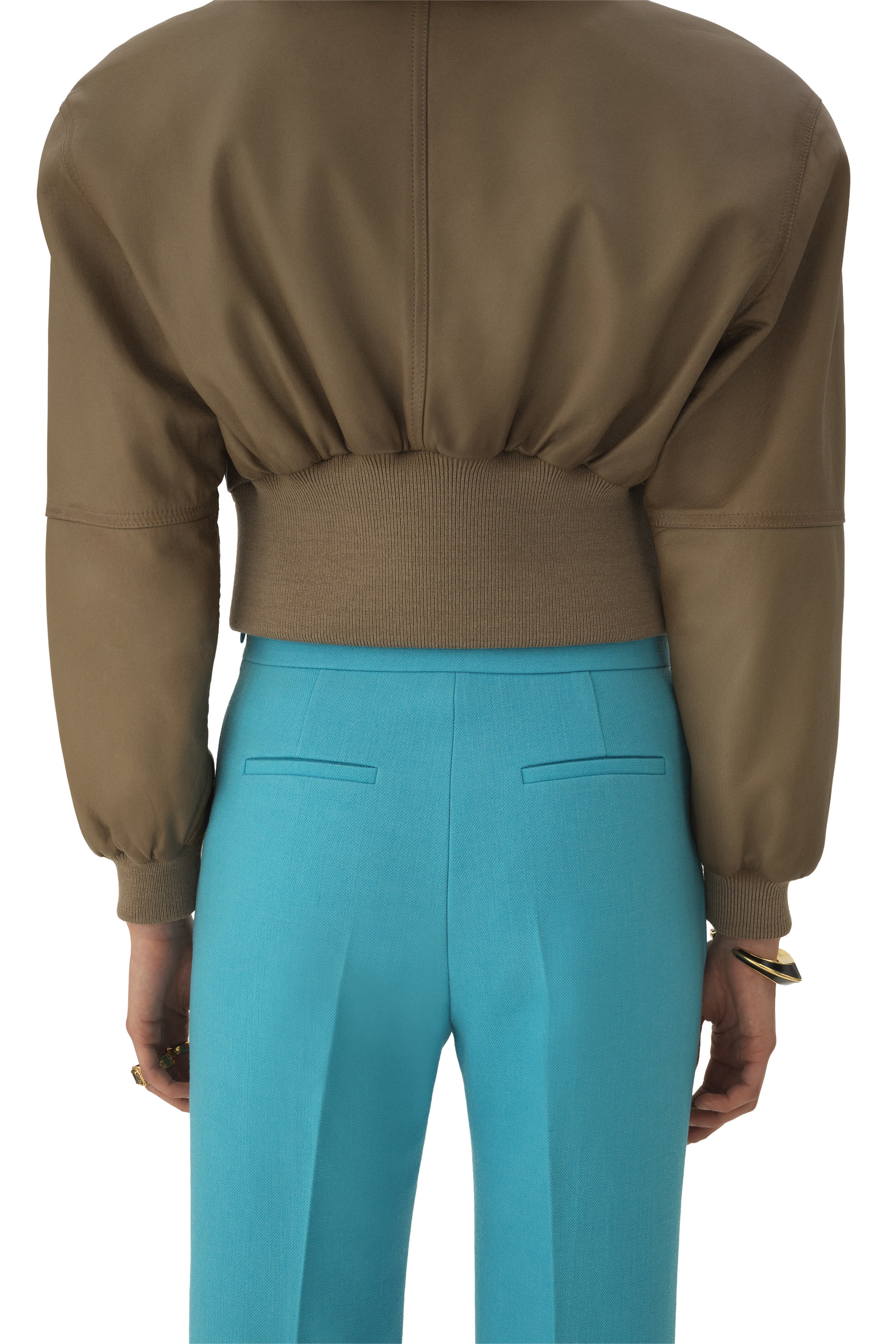 Cropped Leather Blouson