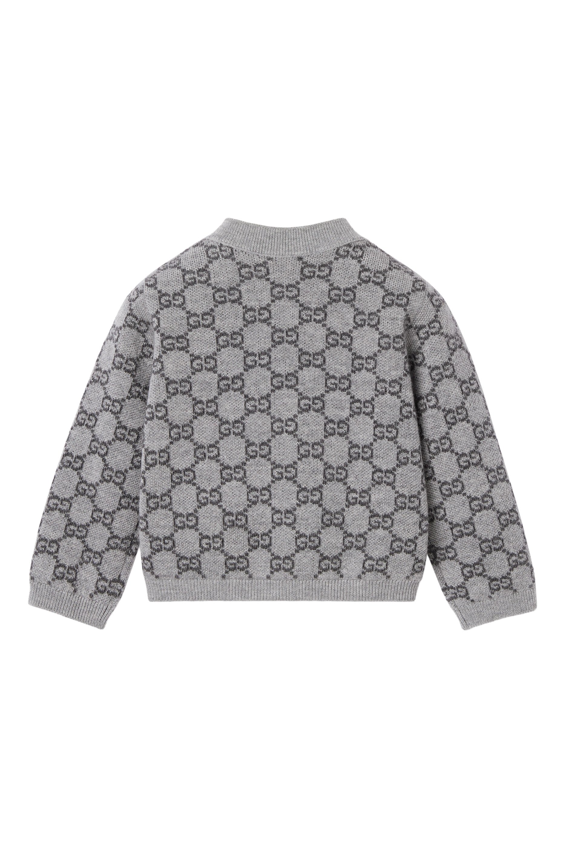 Kids GG Wool Jacquard Cardigan 