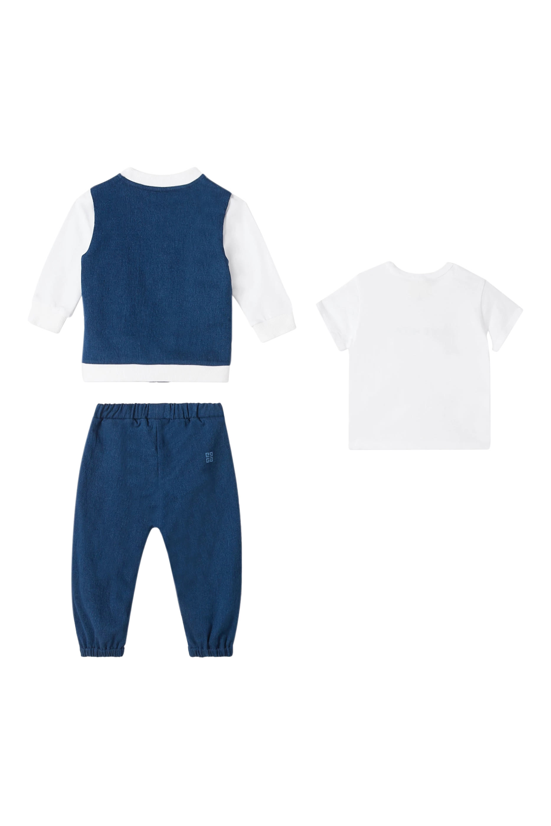 Kids Cotton T-Shirt, Trousers & Cardigan Set
