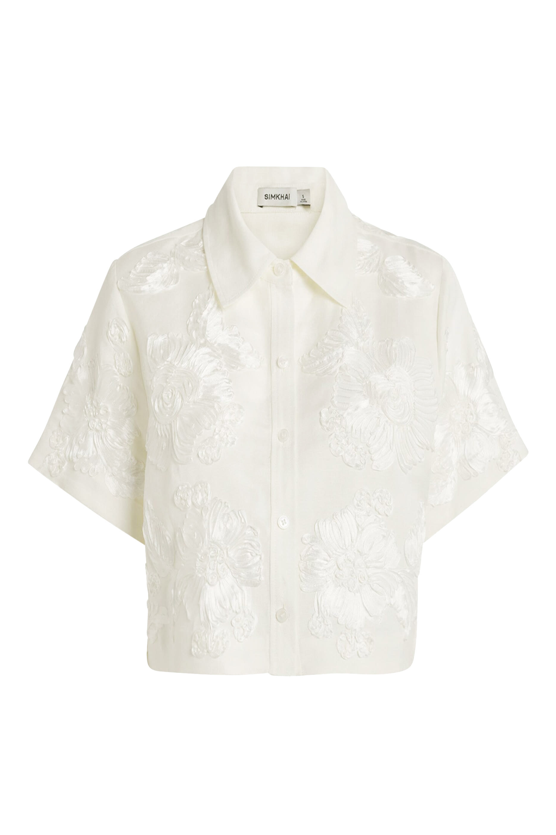 Callie Soutache Linen Camp Shirt