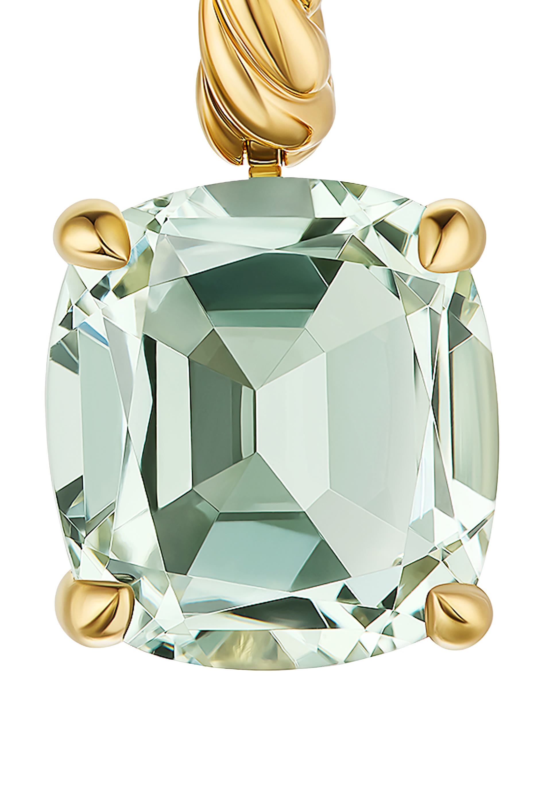 Marbella Drop Earrings, 18k Yellow Gold & Prasiolite