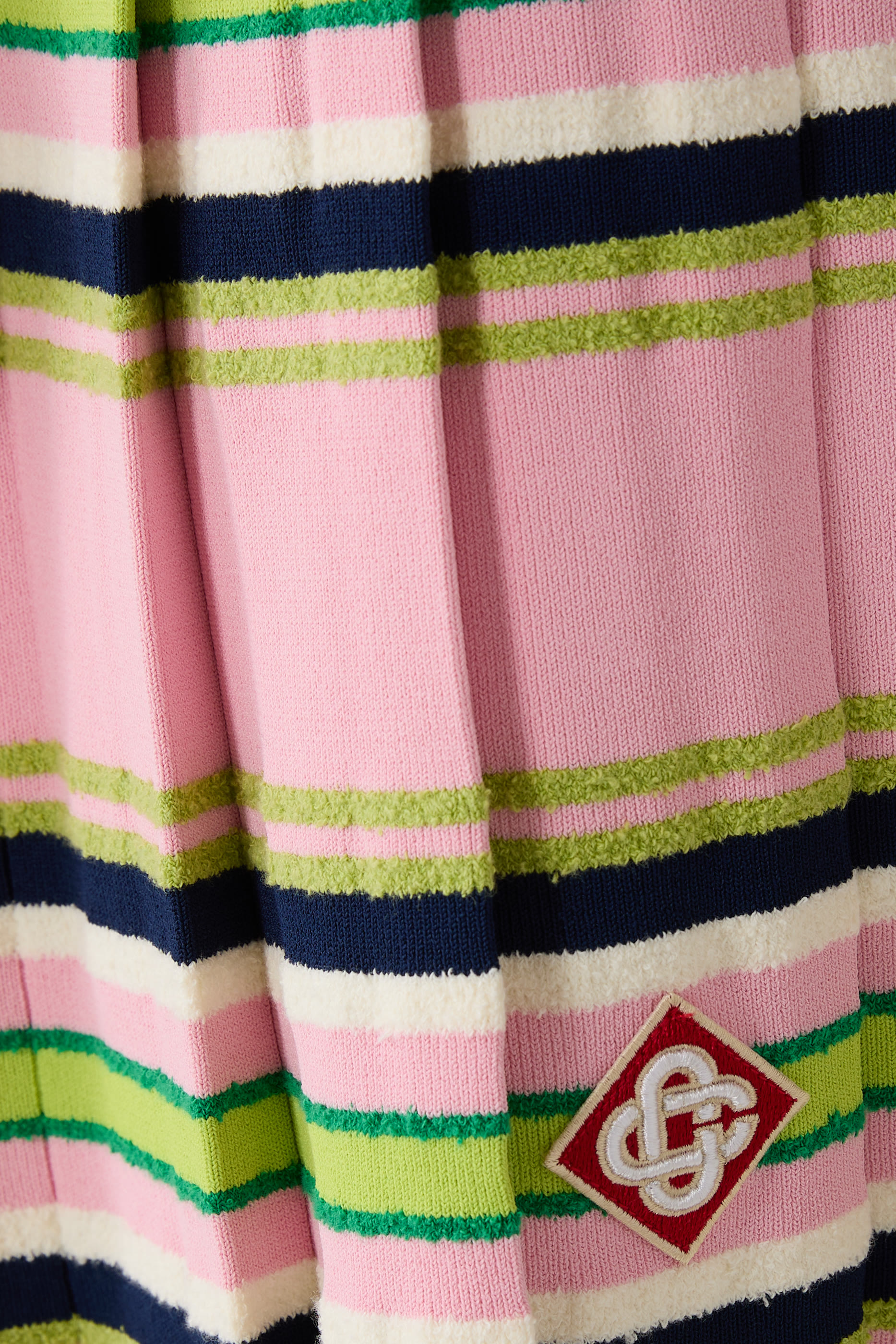 Striped Pleated Mini Skirt