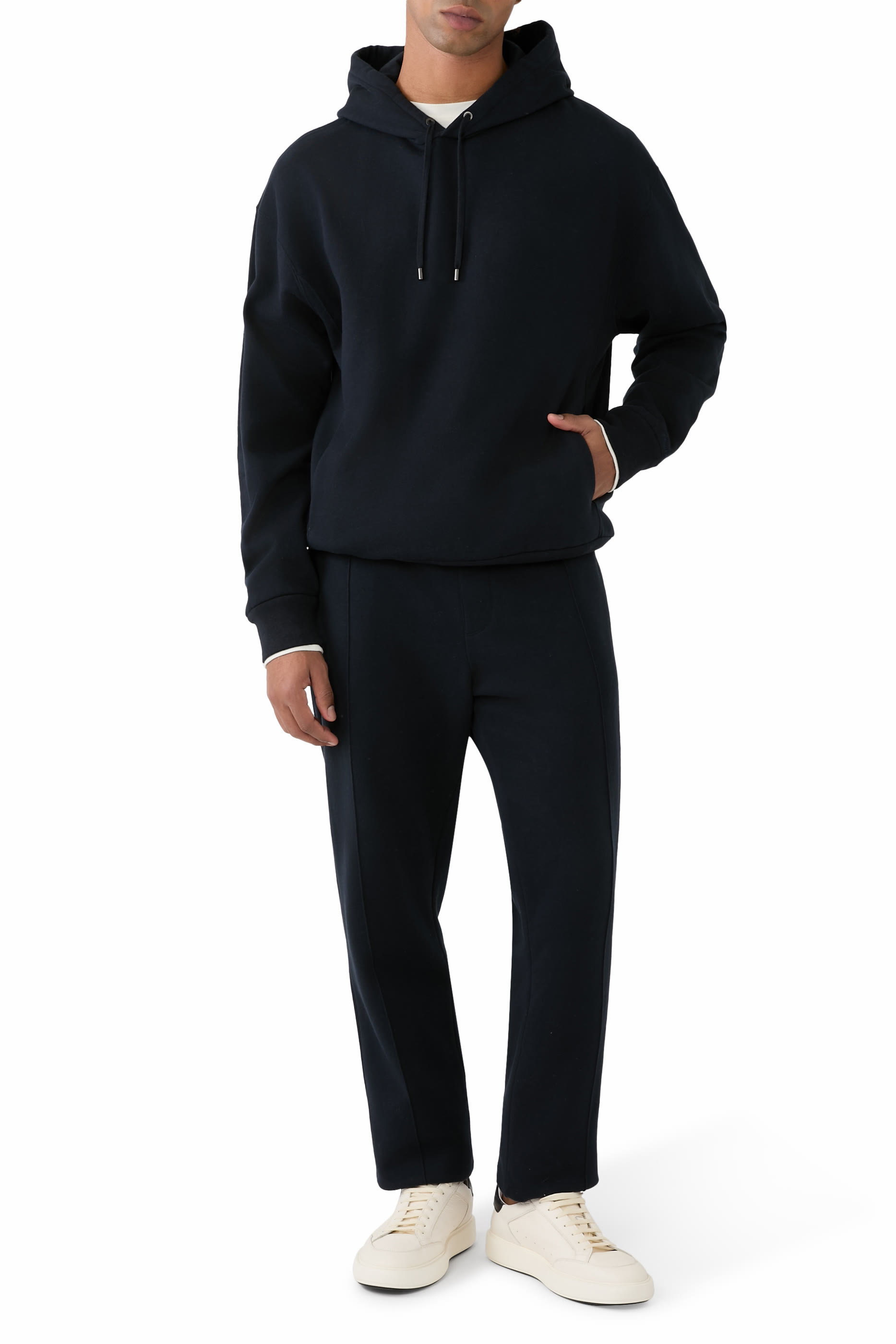 Cotton-Cashmere Fleece Trousers