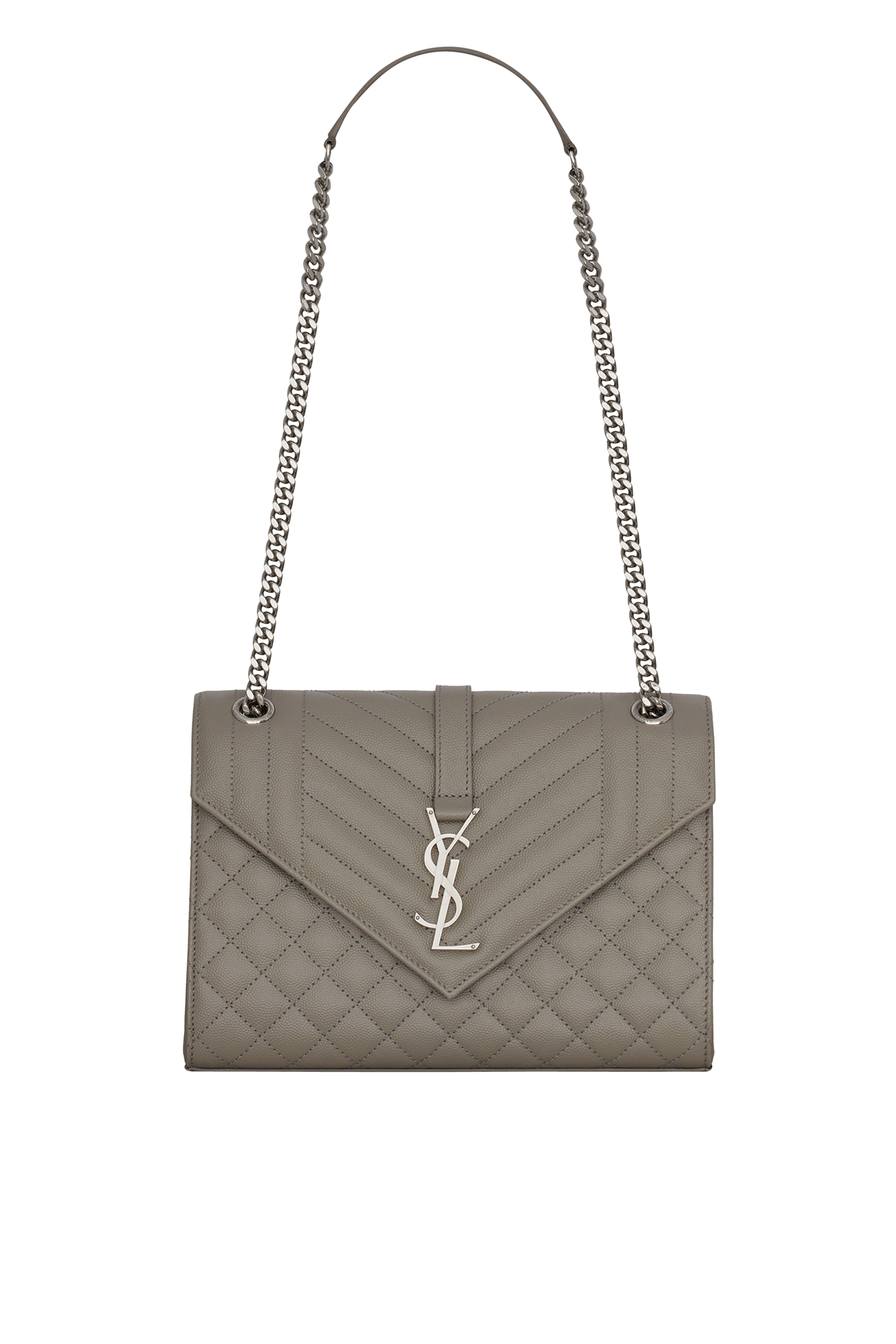 Envelope Medium Bag in Matelass&eacute; Grain de Poudre Embossed Leather