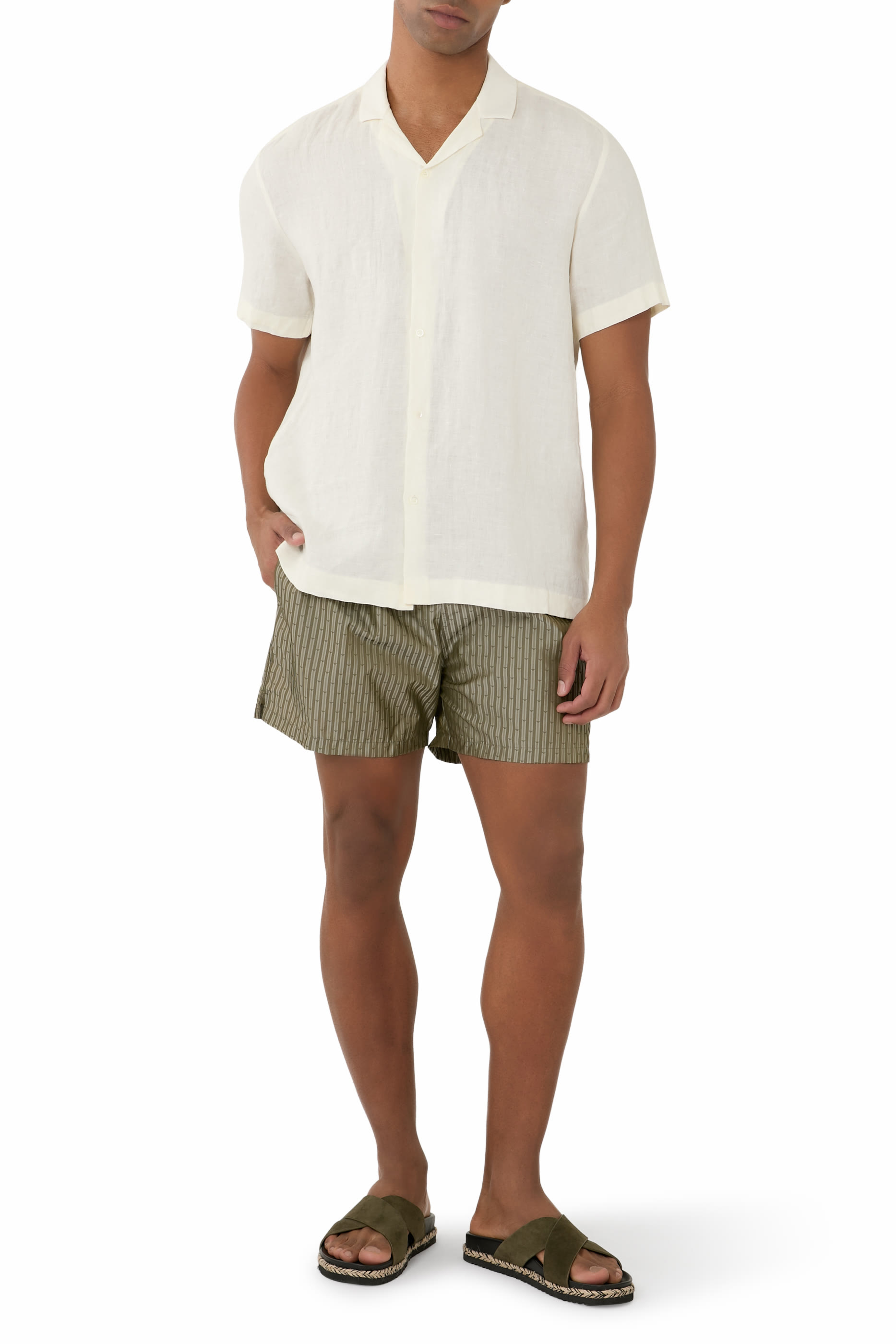 All-Over Jacquard Logo Swim Shorts