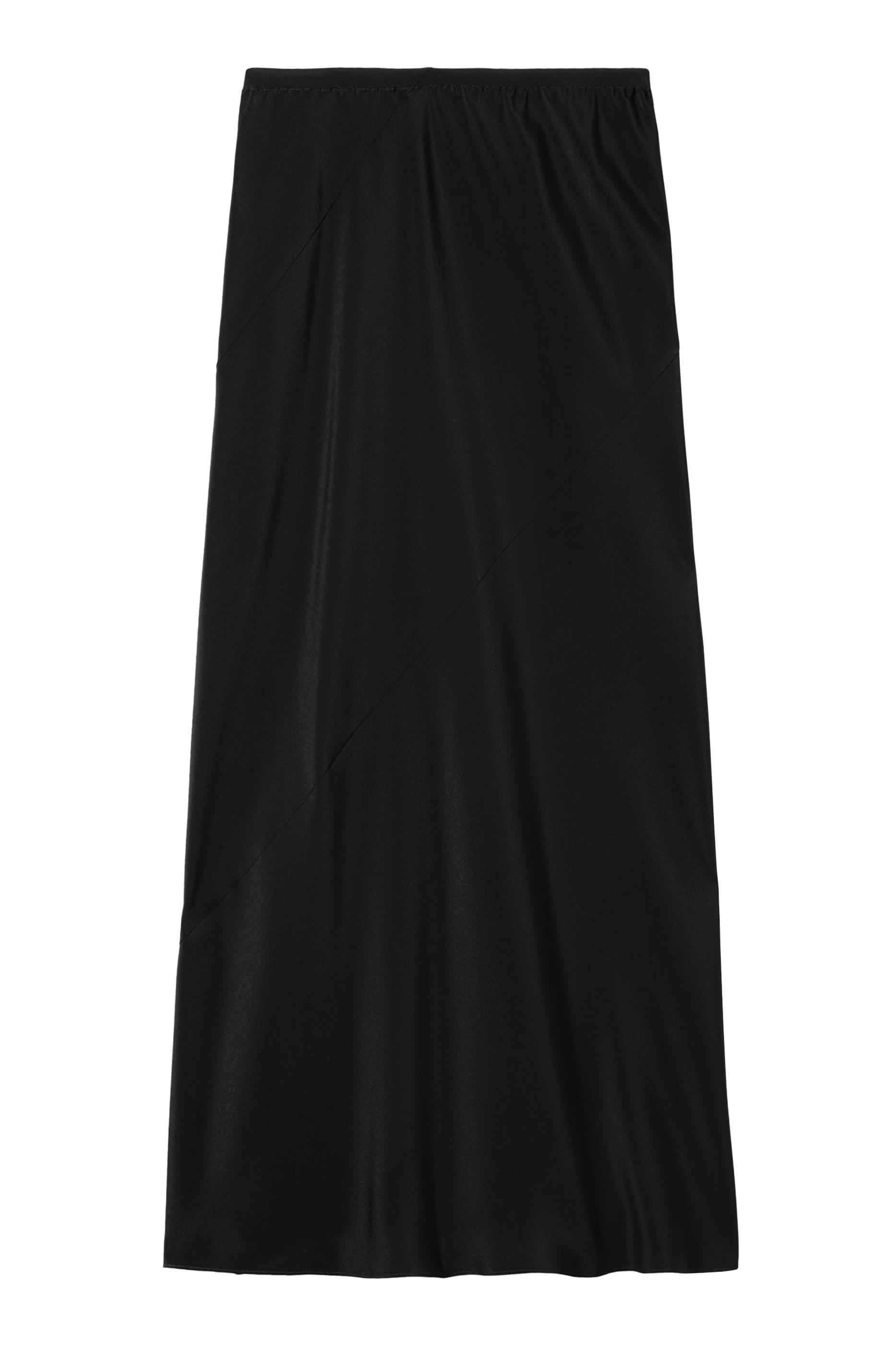 Silk Double Crepe Bias Skirt