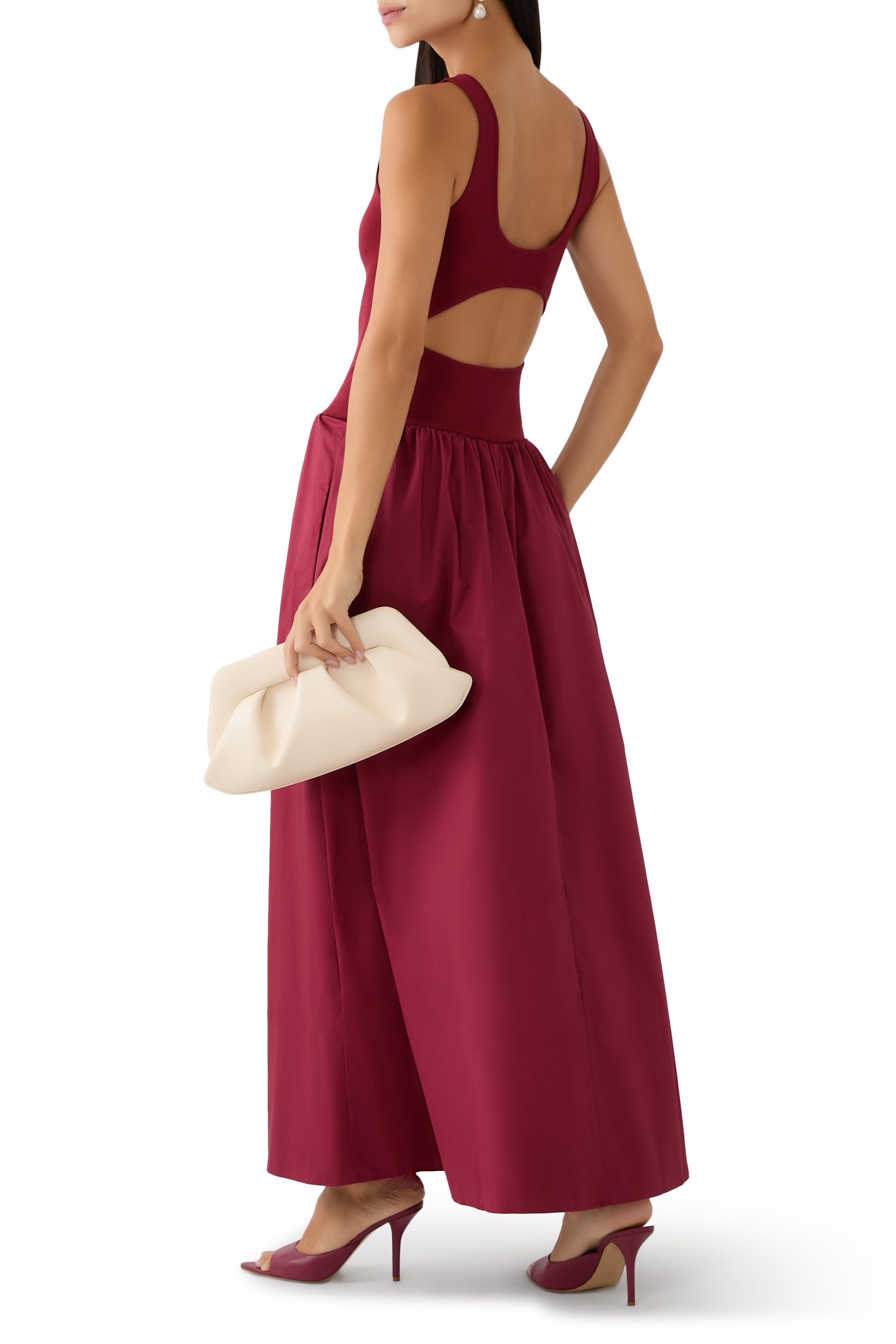 Bateau Cut Out Dress