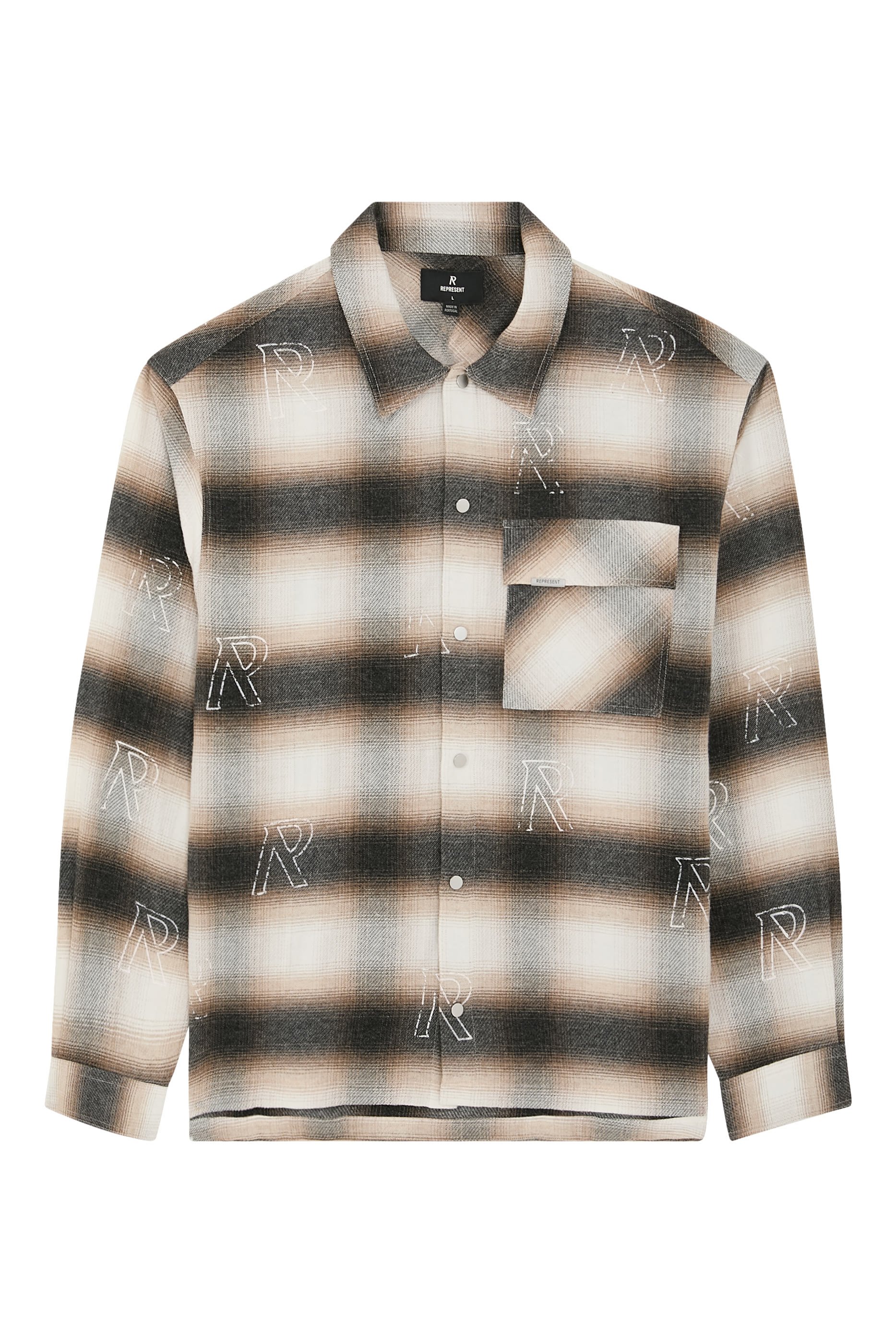  All Over Initial Flannel Shirt 