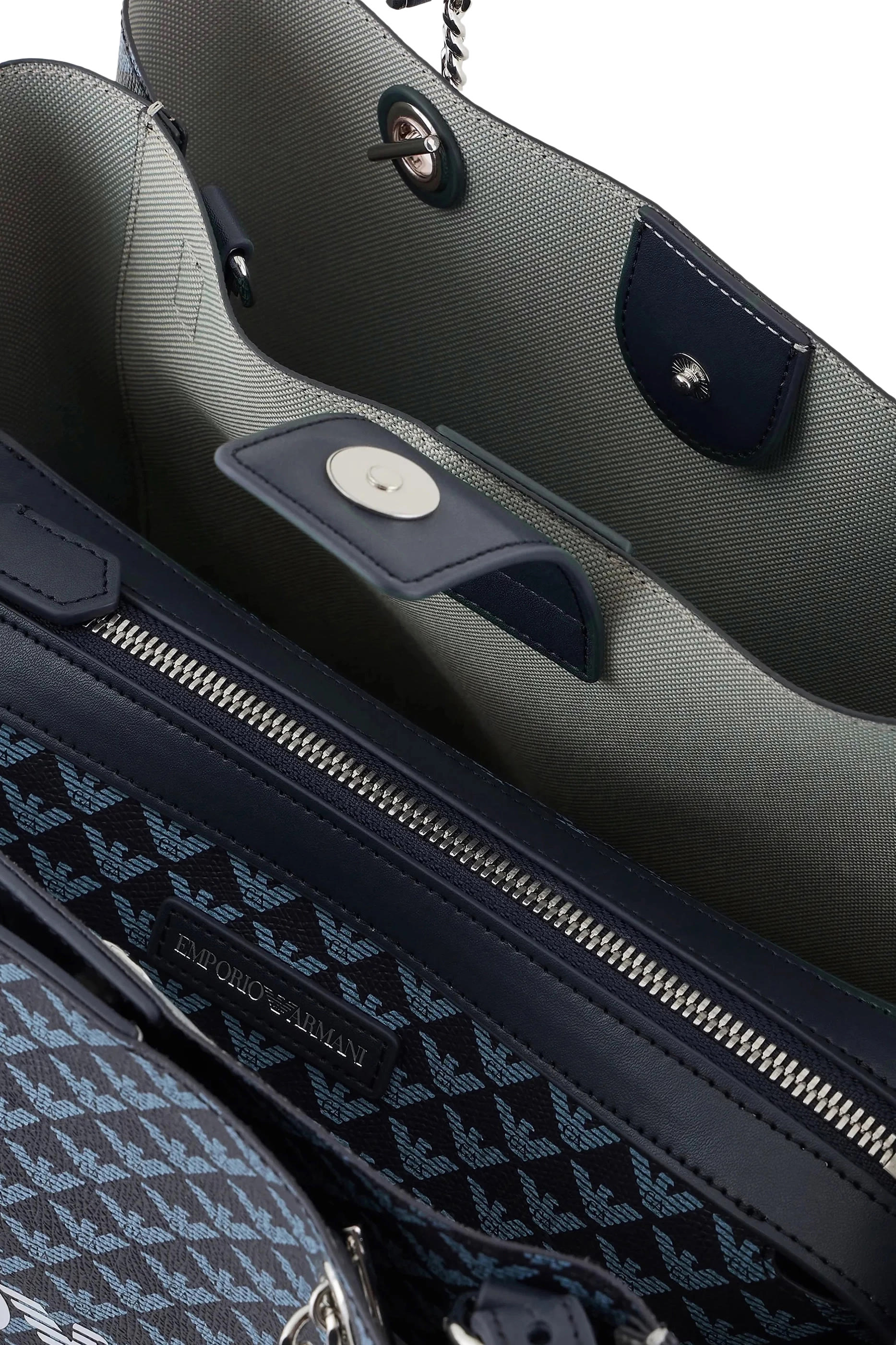 All-Over Eagle Shopper Bag With Eagle Charm