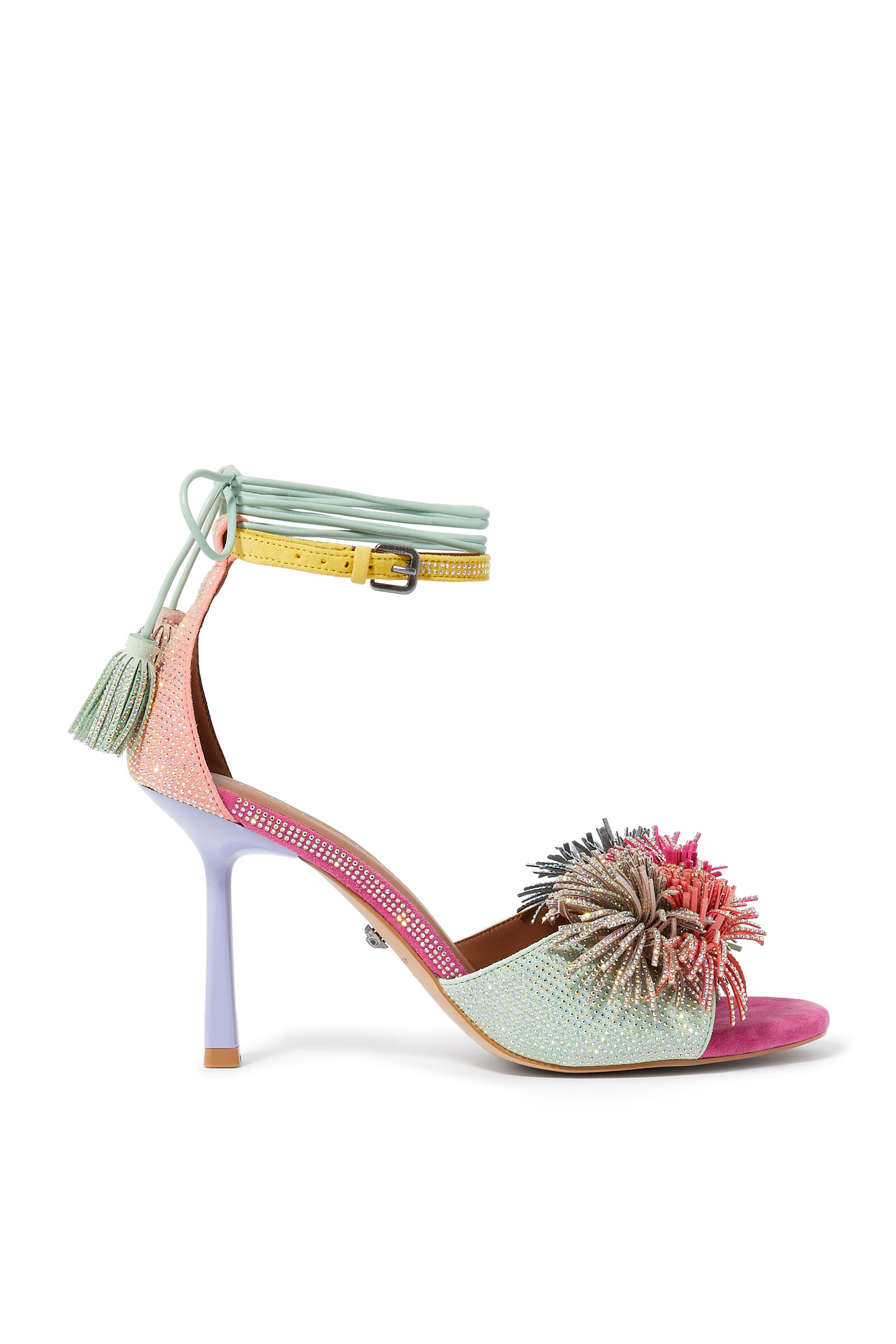 Pom Pom 70 Ankle Tie Sandals