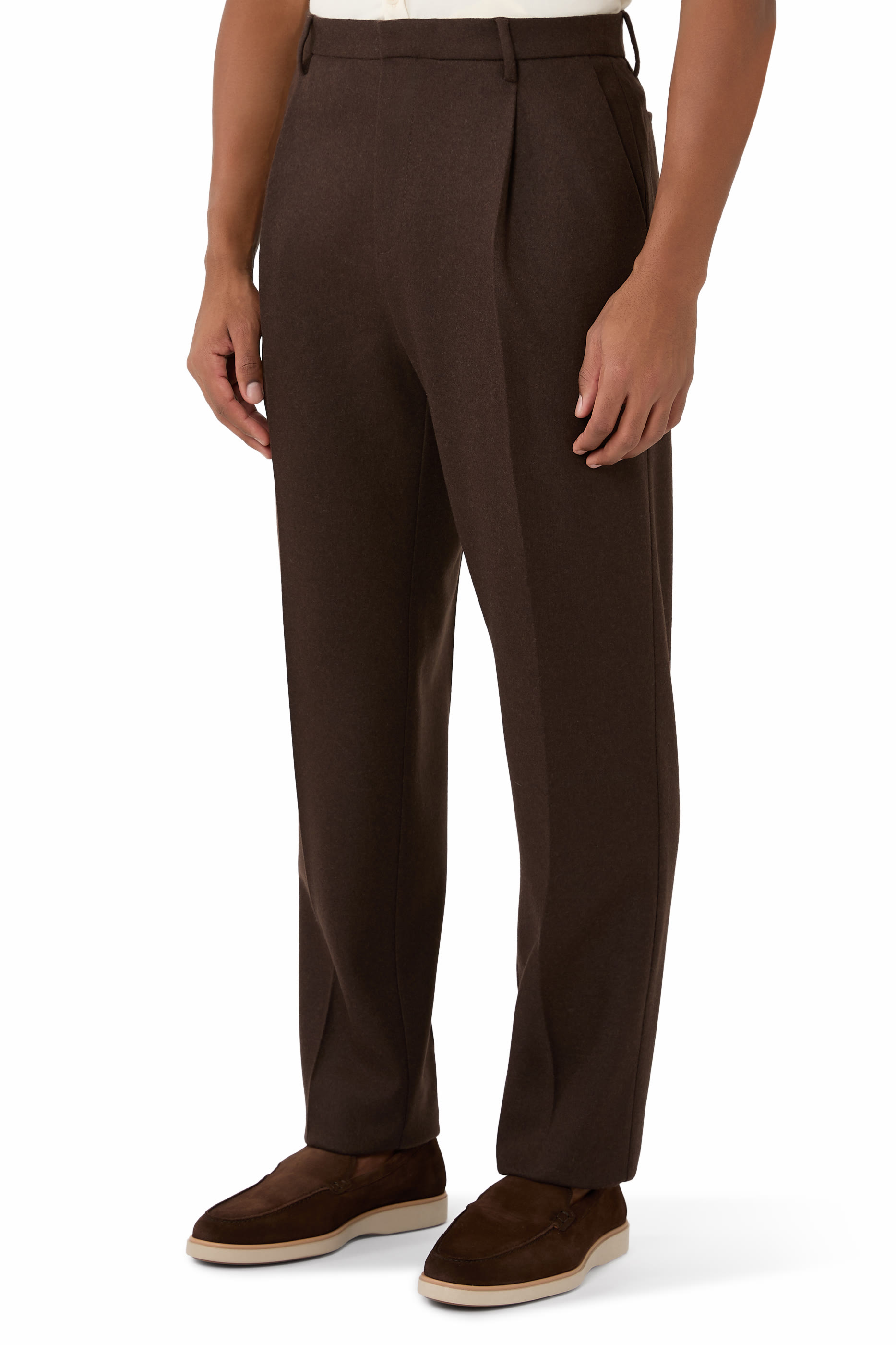 Boiled Wool Trousers