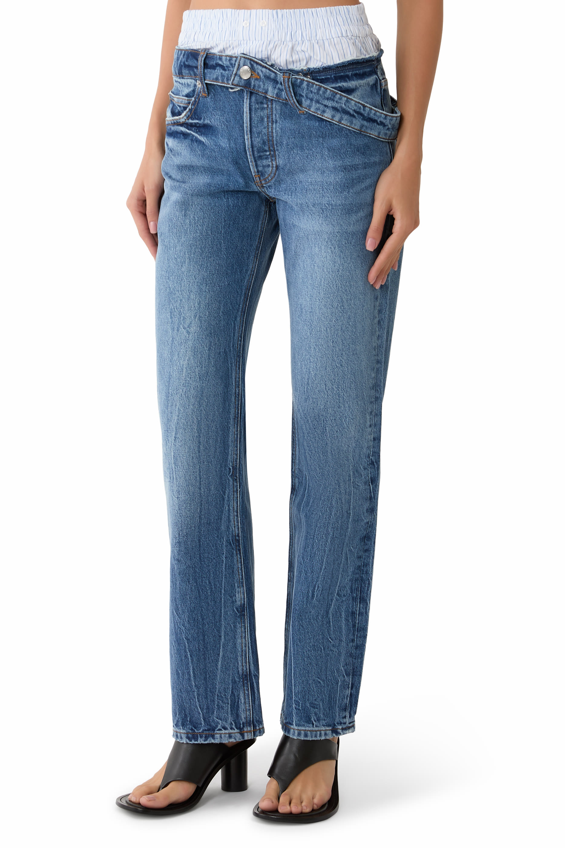 Boxer Drop Waistband Slim Jeans 