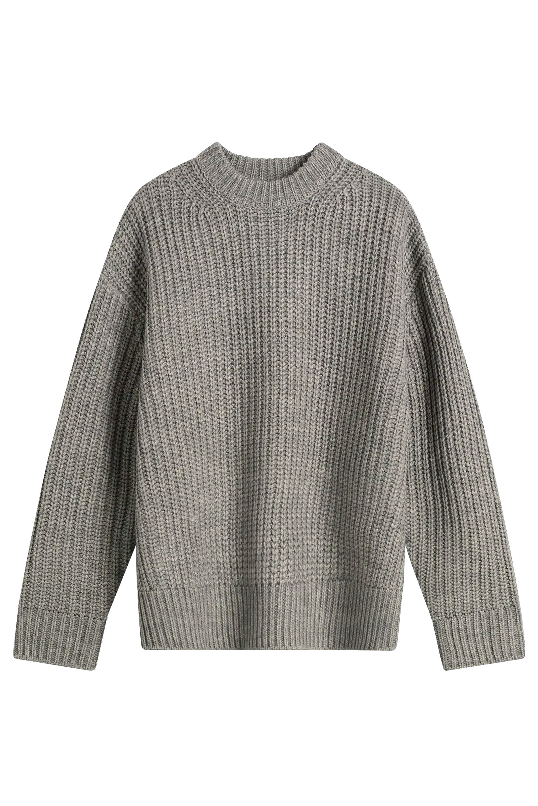 Chunky Rib Knit Crewneck 
