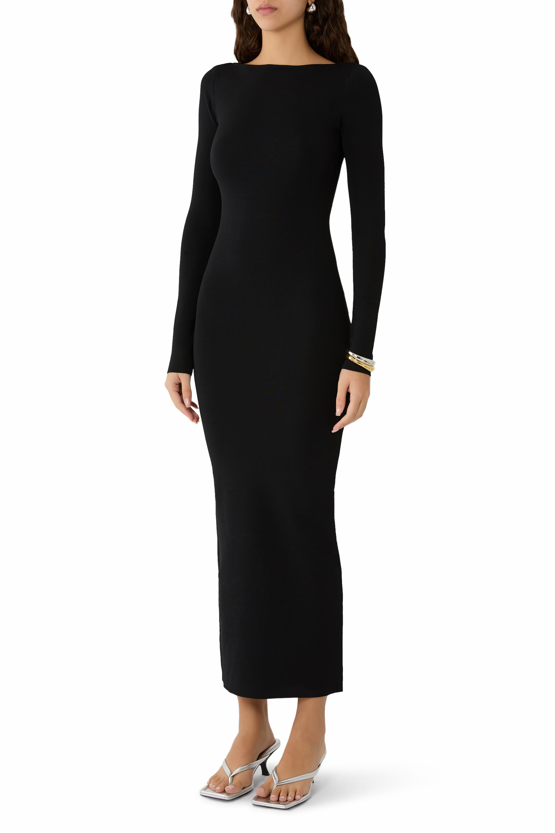 Boat Neck Midi Dress