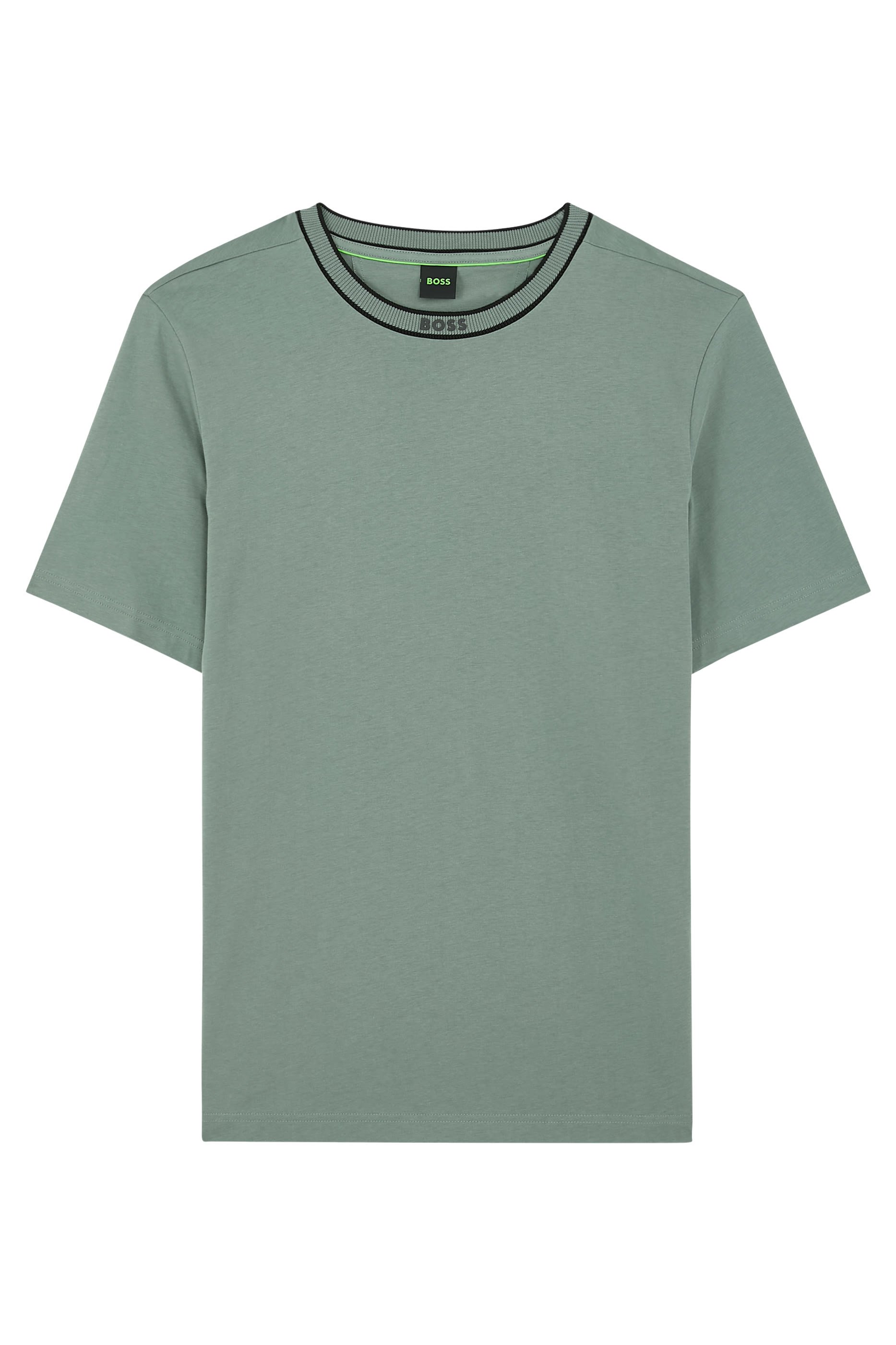 Logo Stripe Collar T-Shirt