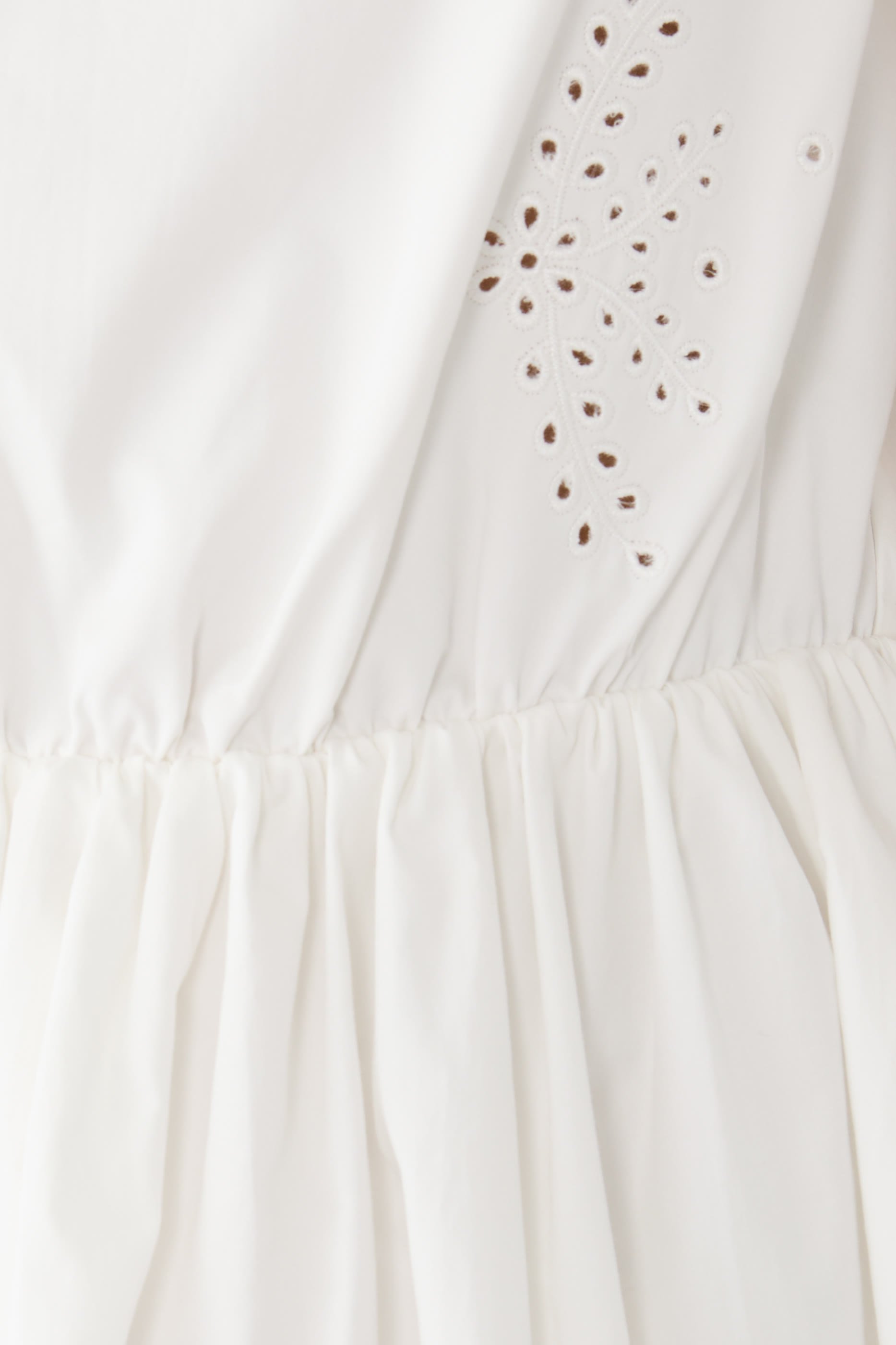 Cotton Embroidered Mini Dress