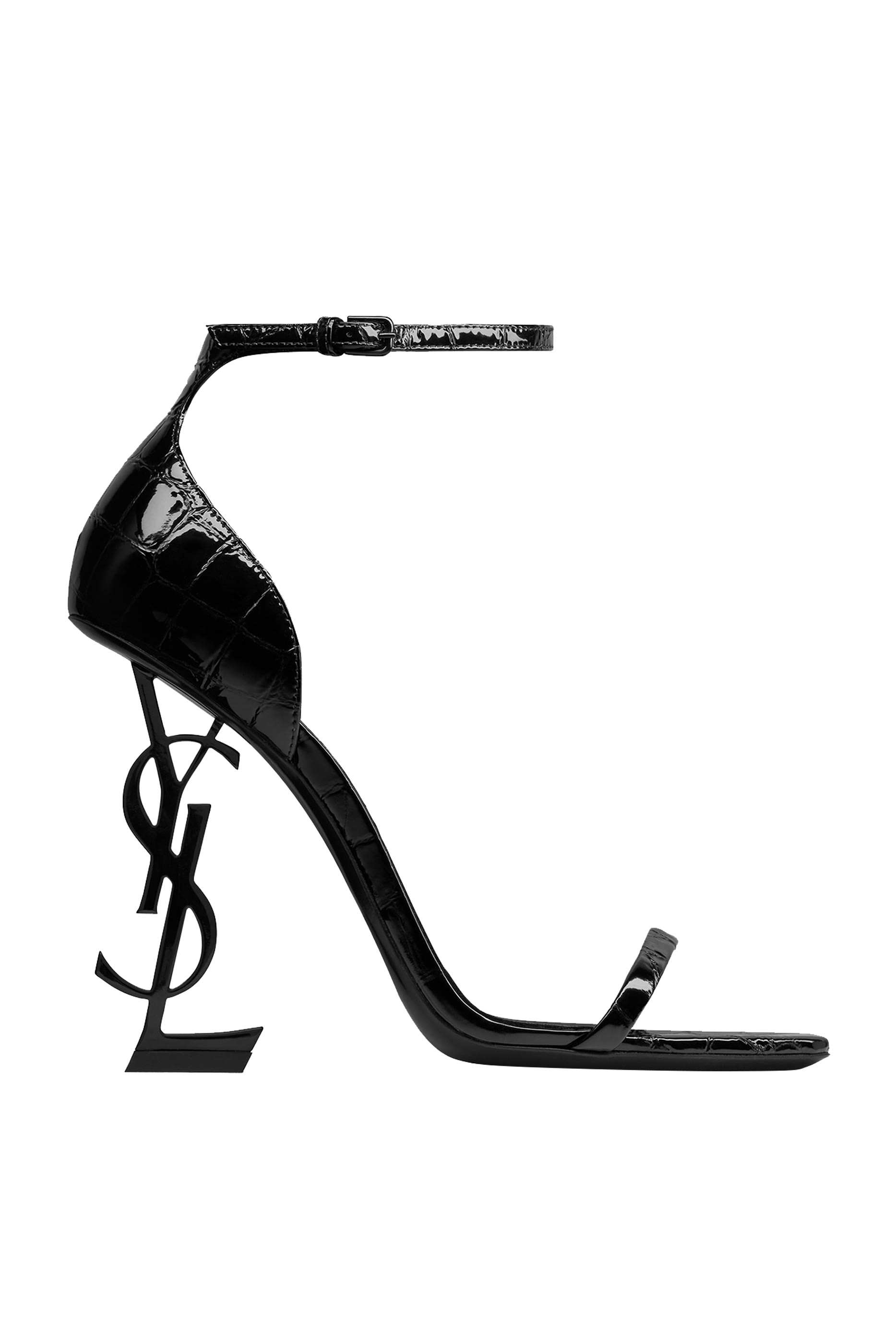 Opyum 110 Leather Crocodile-Embossed Sandals