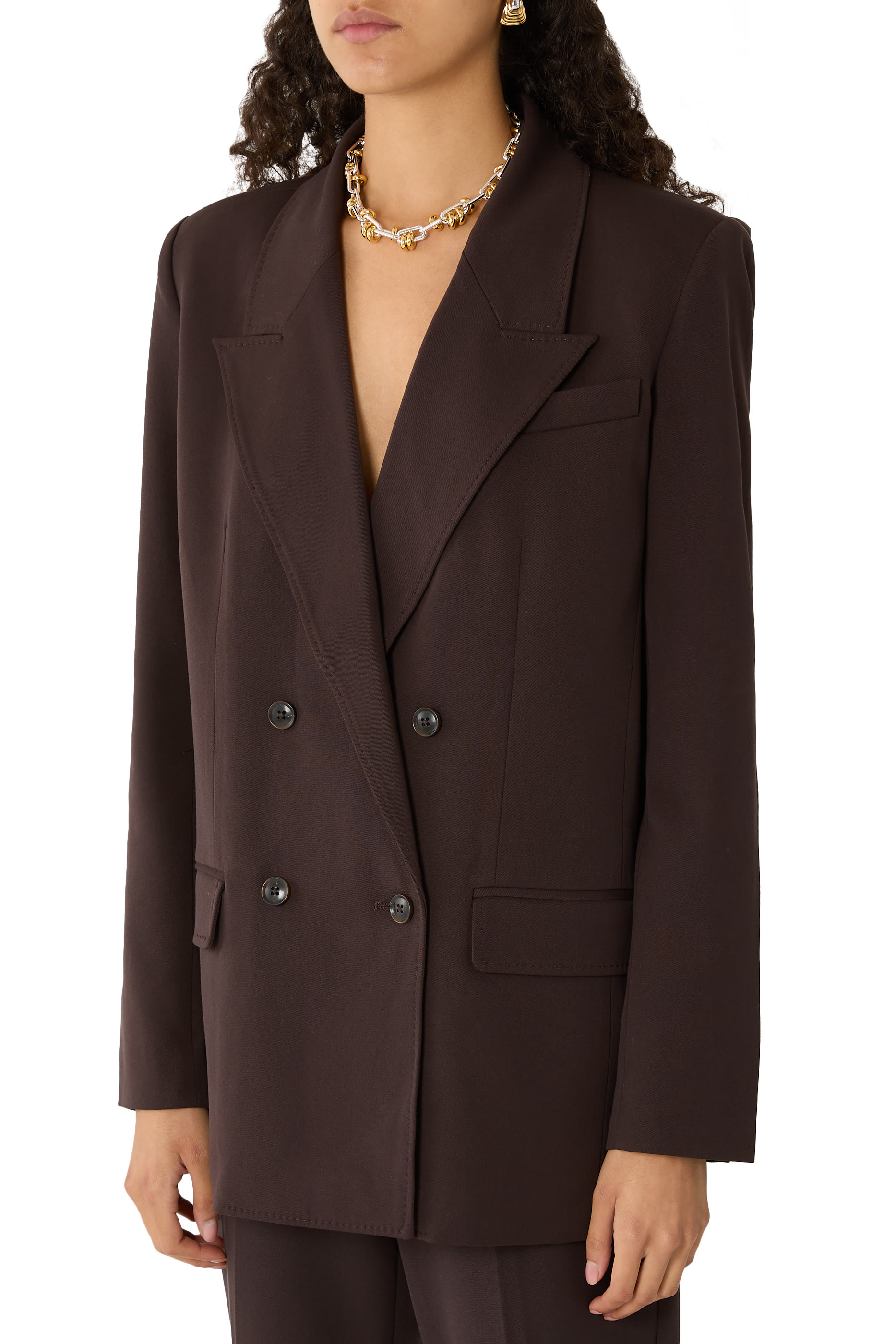 Essential Suiting Oversized Double-Breasted Blazer