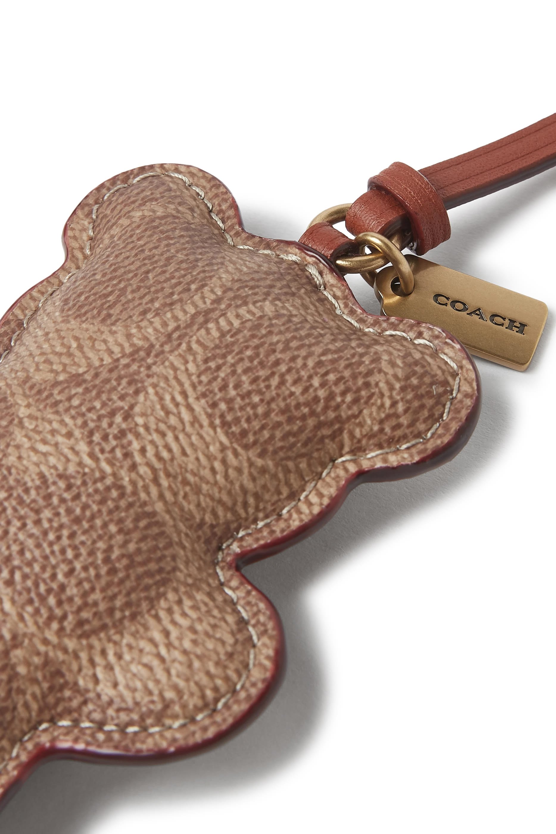 Bear Puffy Bag Charm in Signature Canvas 