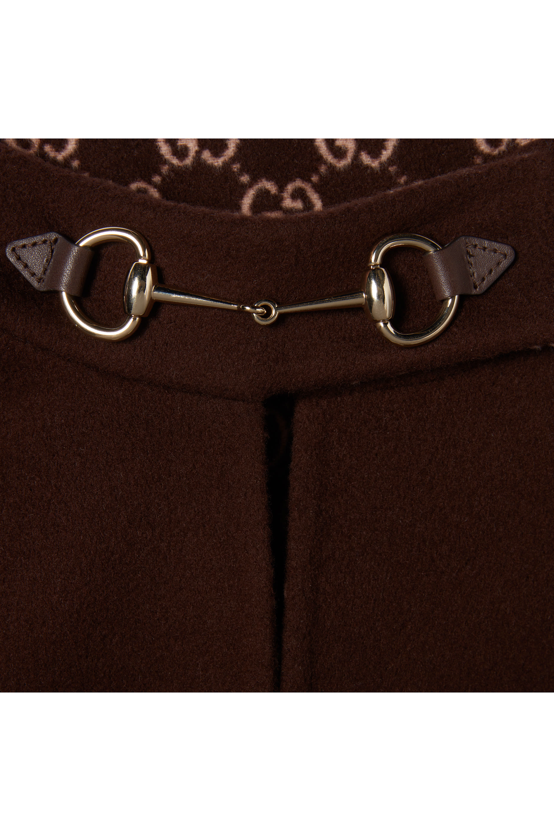 Silk Wool Cape with Horsebit 