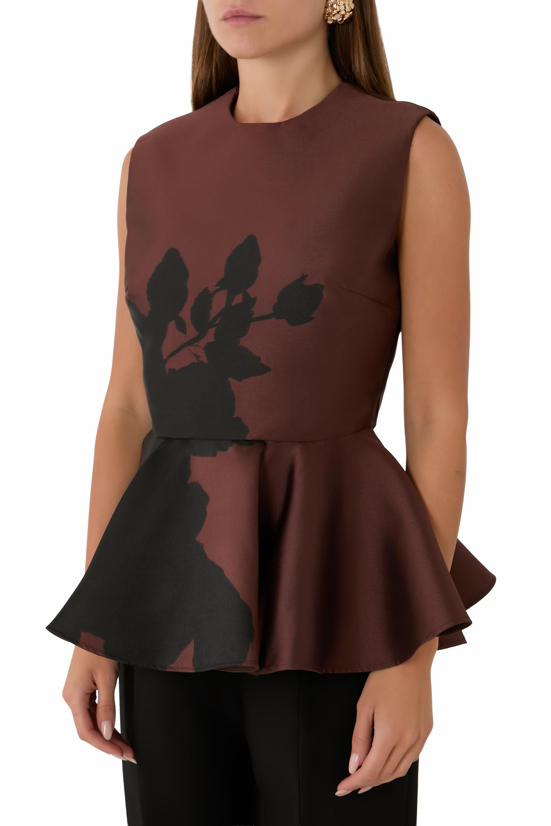 Printed Peplum Top
