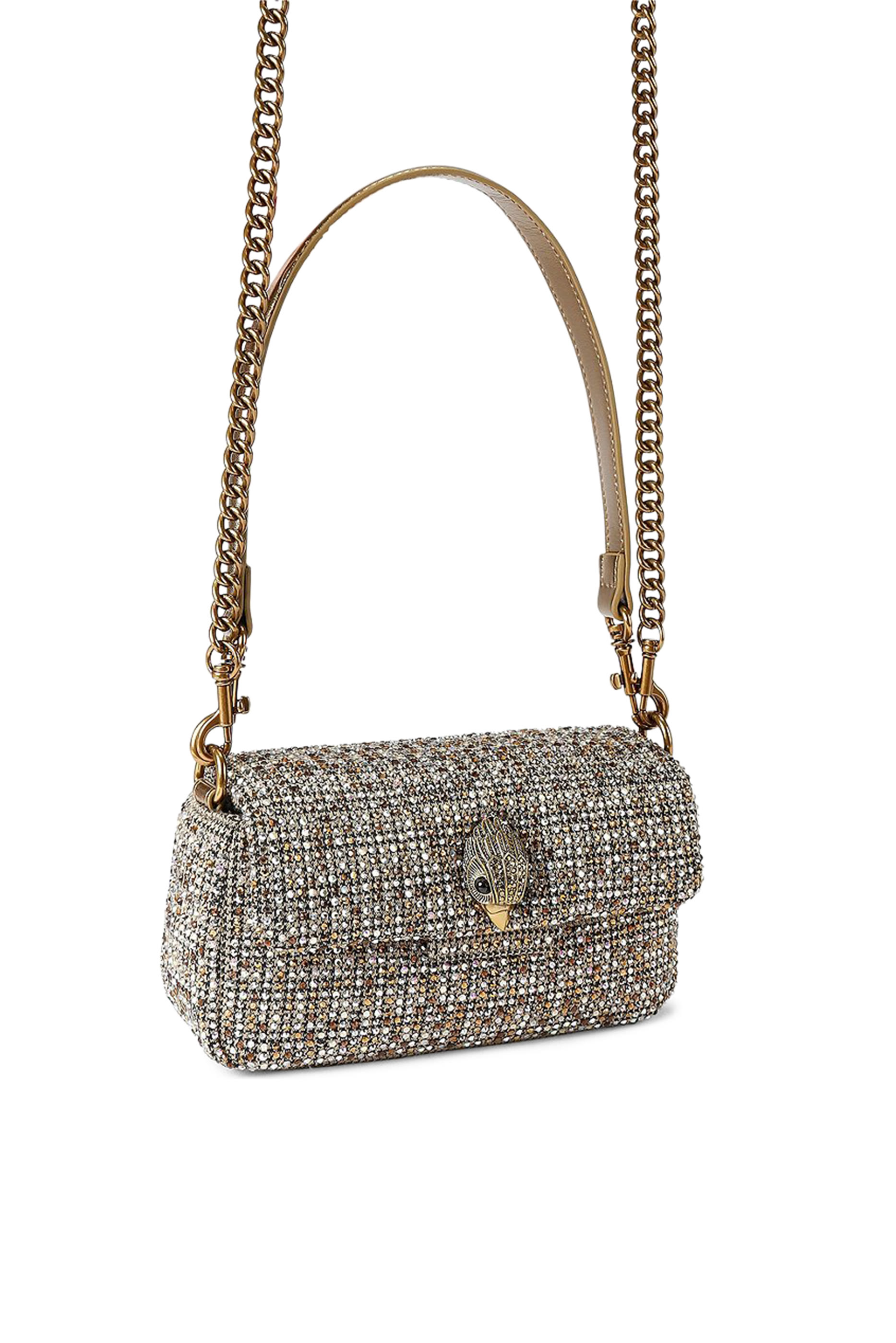 Embellished Fabric Mini Oxford Crossbody Bag