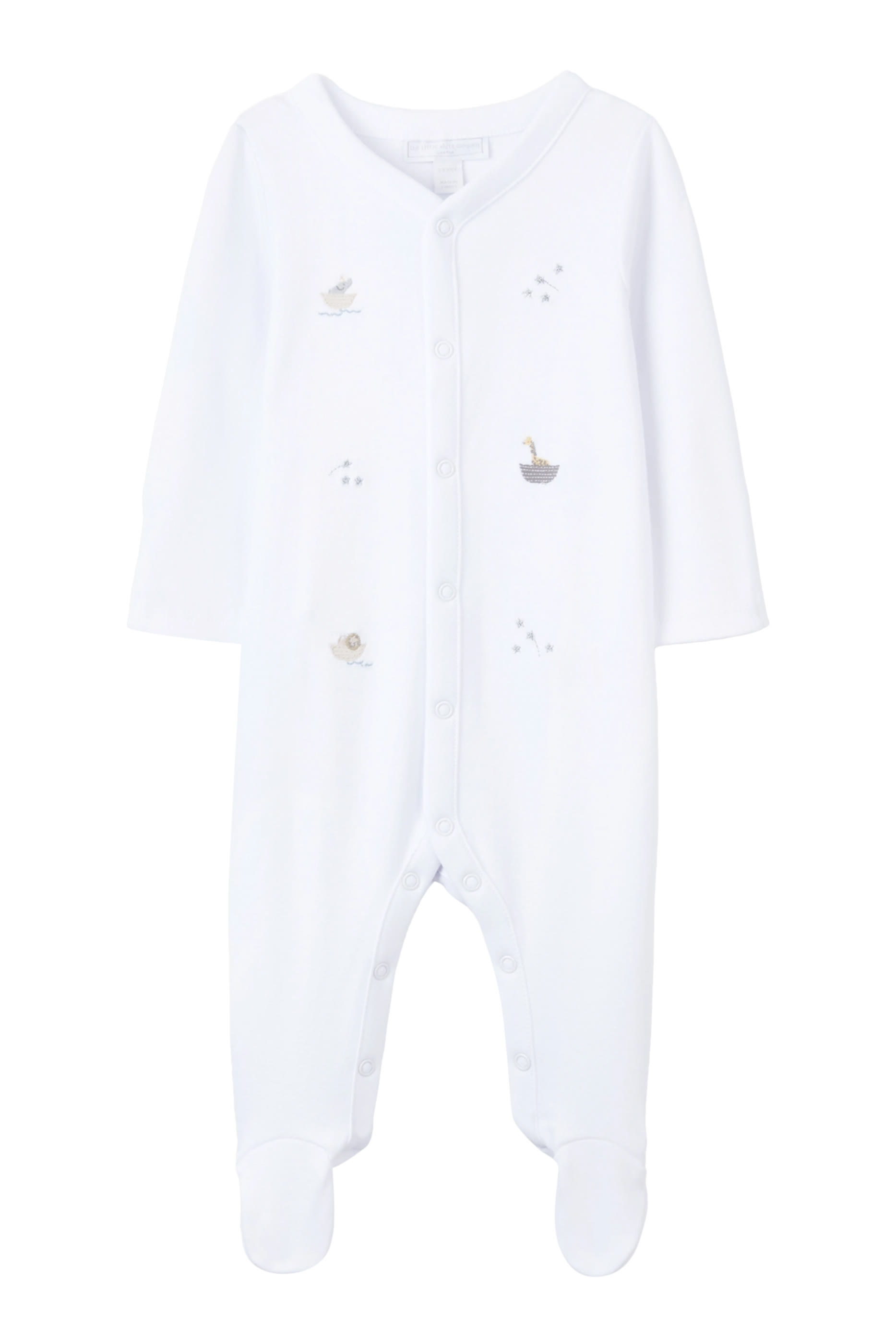 Kids Safari Boat Embroidery Sleepsuit