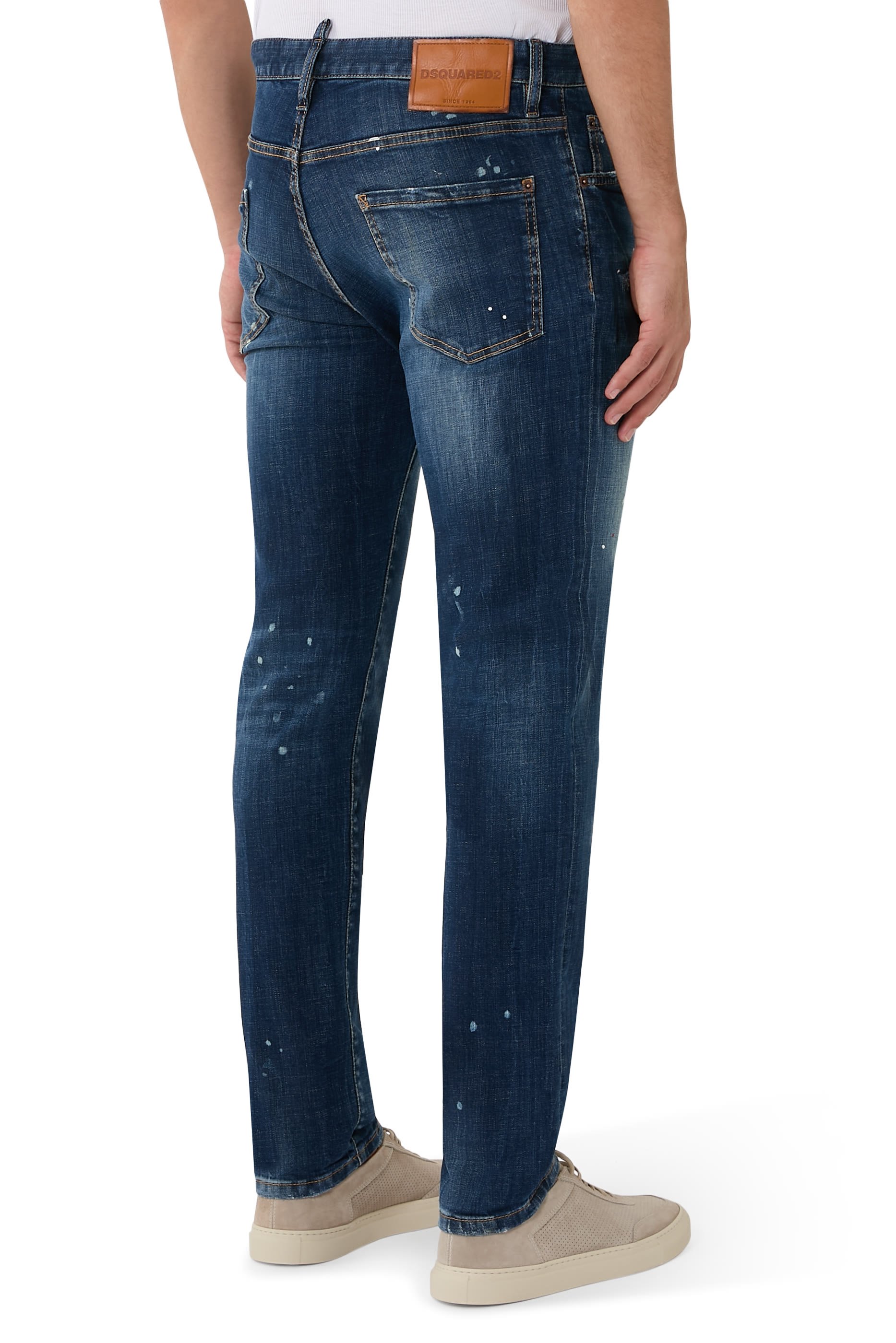 Medium Red Spot Wash Teddy Jeans