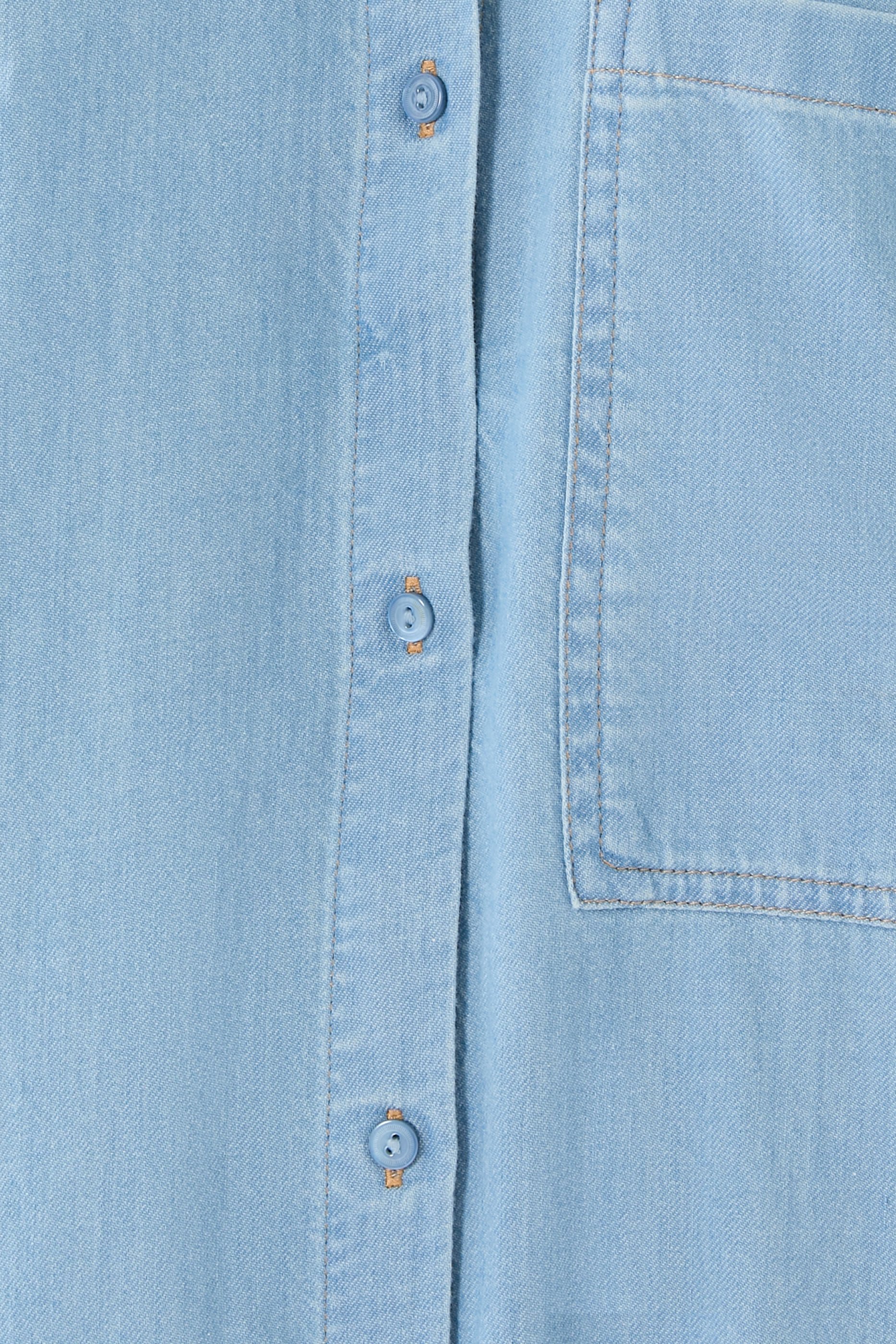 Airy Organic Cotton Twill Shirtdress