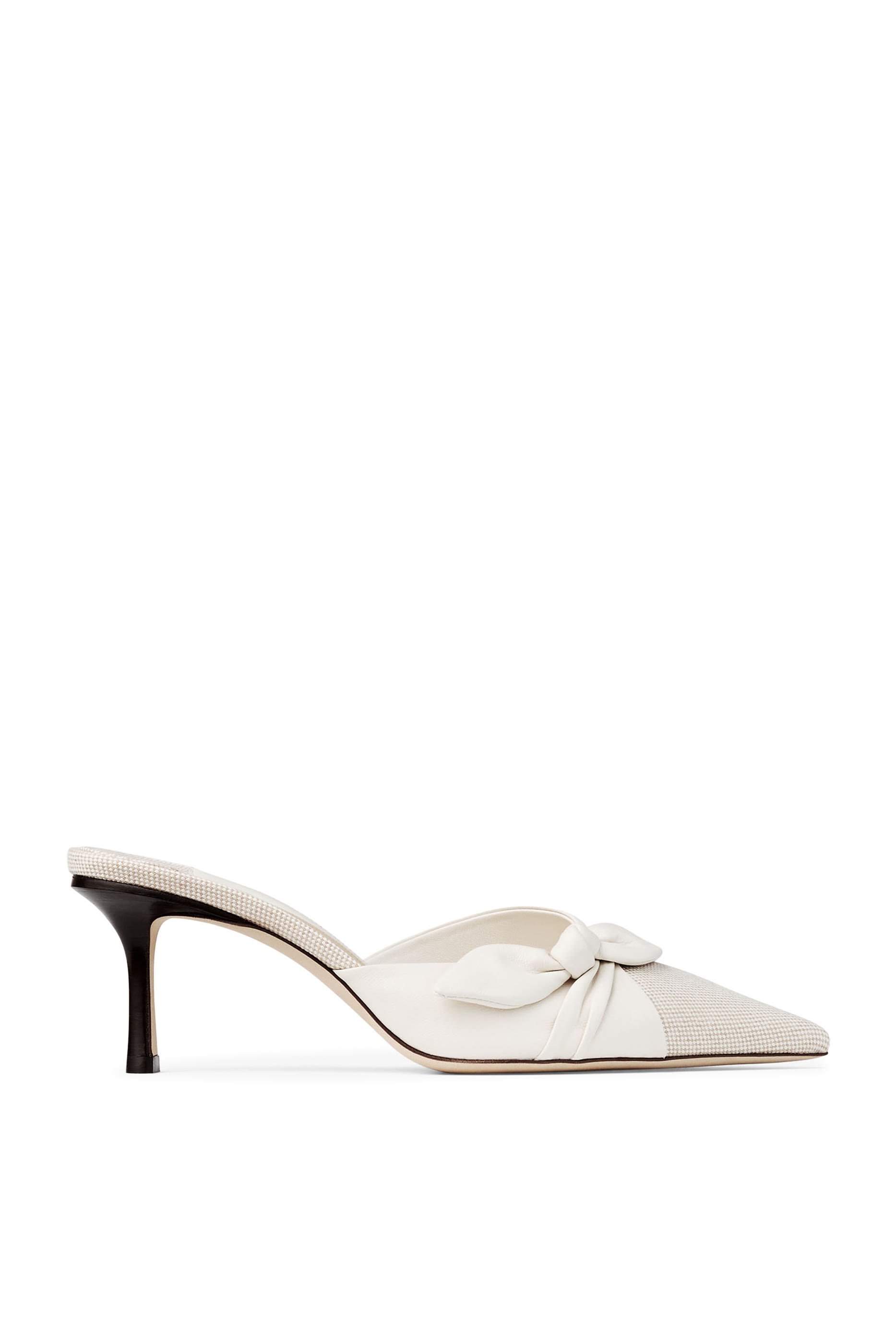 Livi Flecked Canvas & Leather 65 Mules 