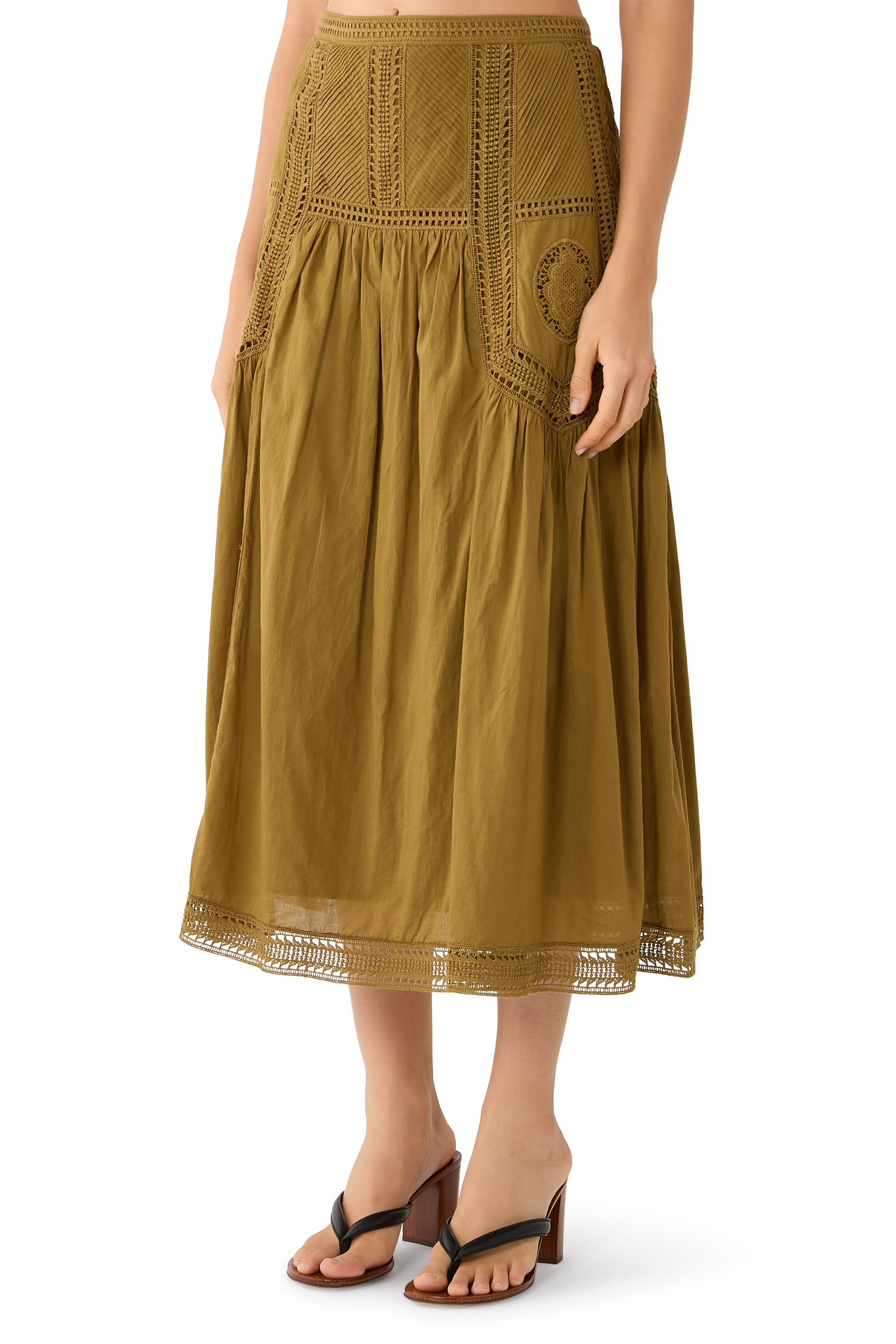 Alice Cotton Midi Skirt 