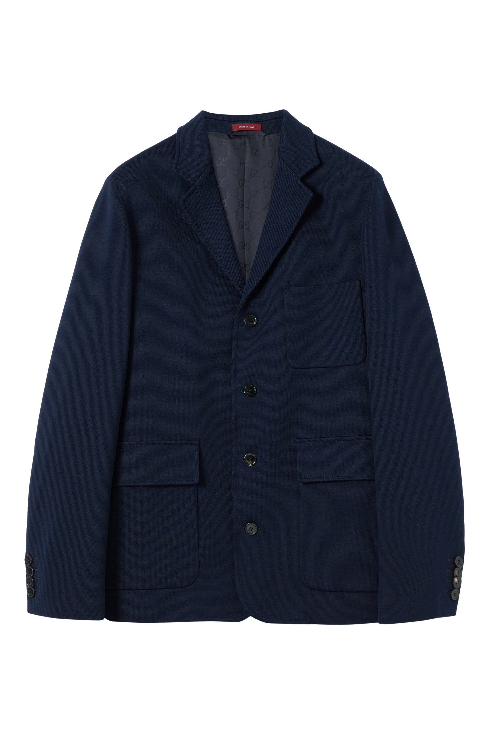  Single-Breasted Cotton Jersey Jacket