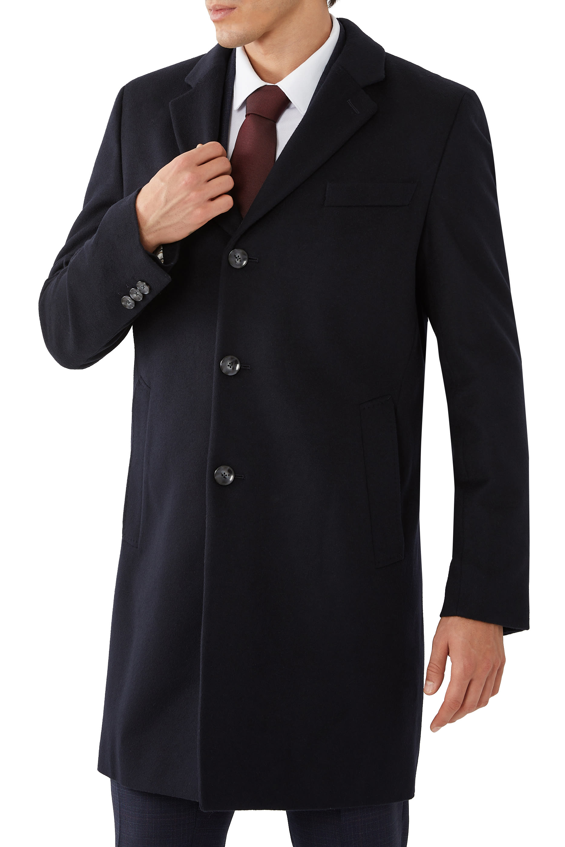 Slim-Fit Wool and Cashmere Coat