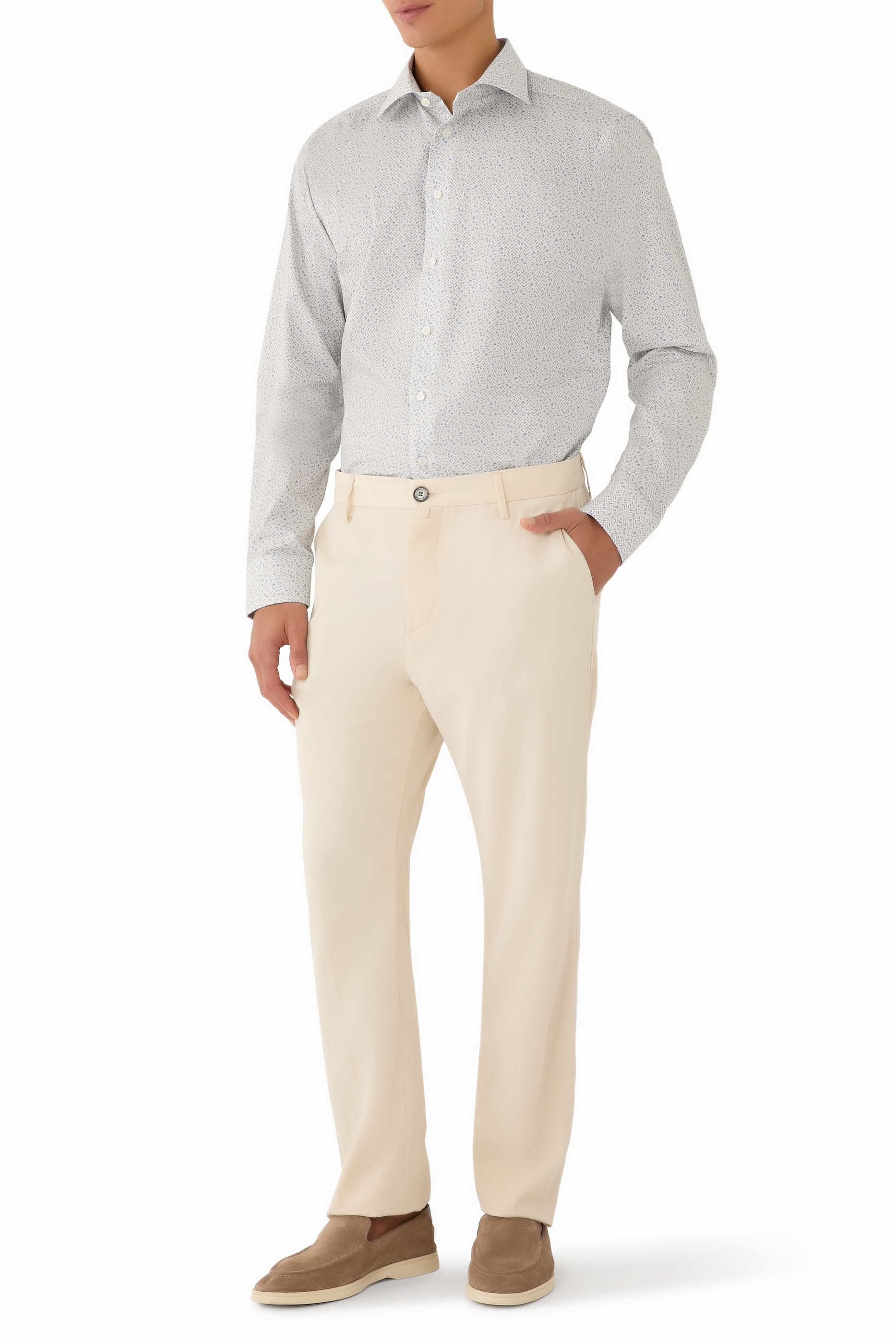 Geometric Signature Twill Shirt