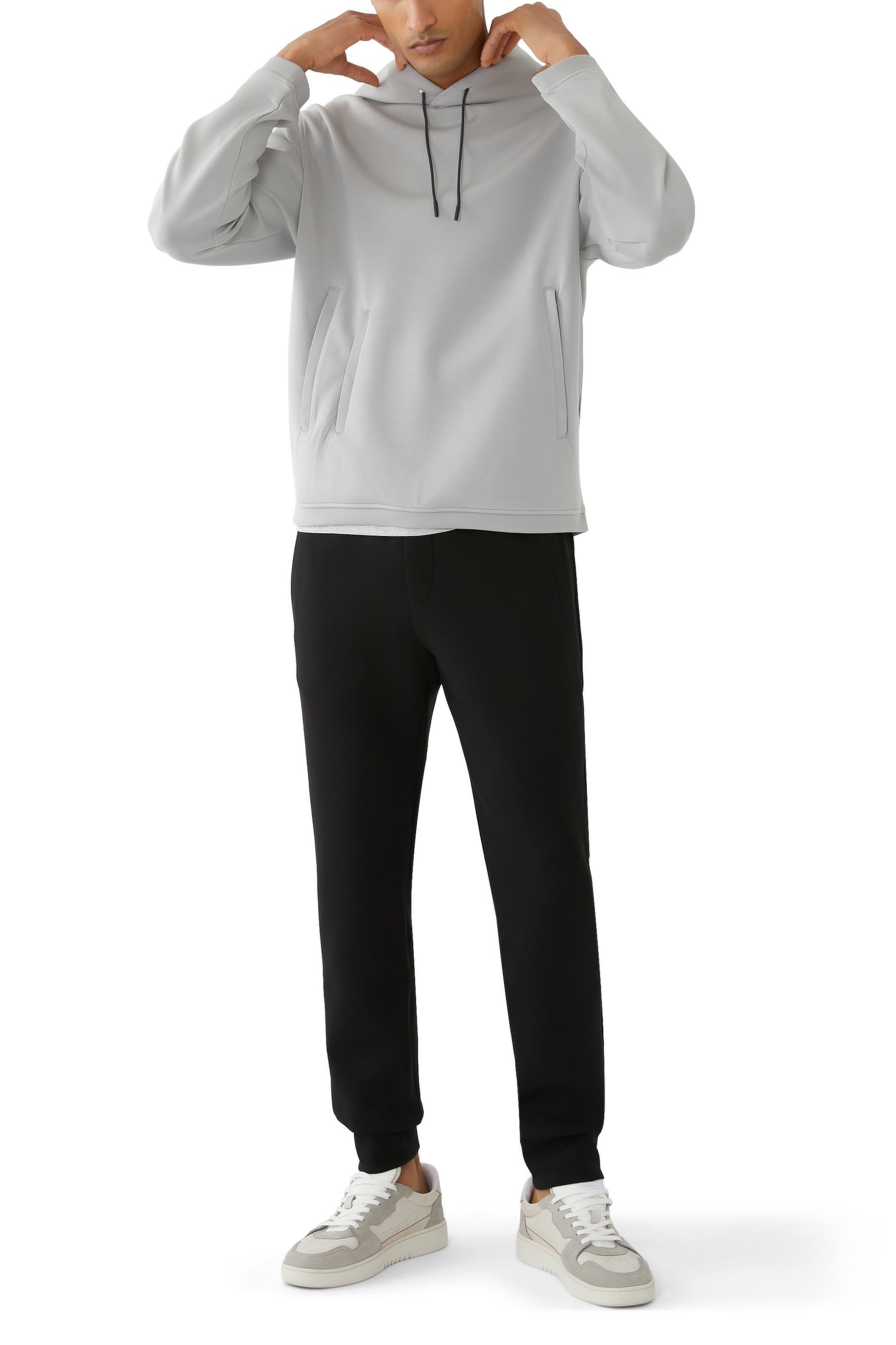 Jersey Hoodie with Eagle Logo Patch