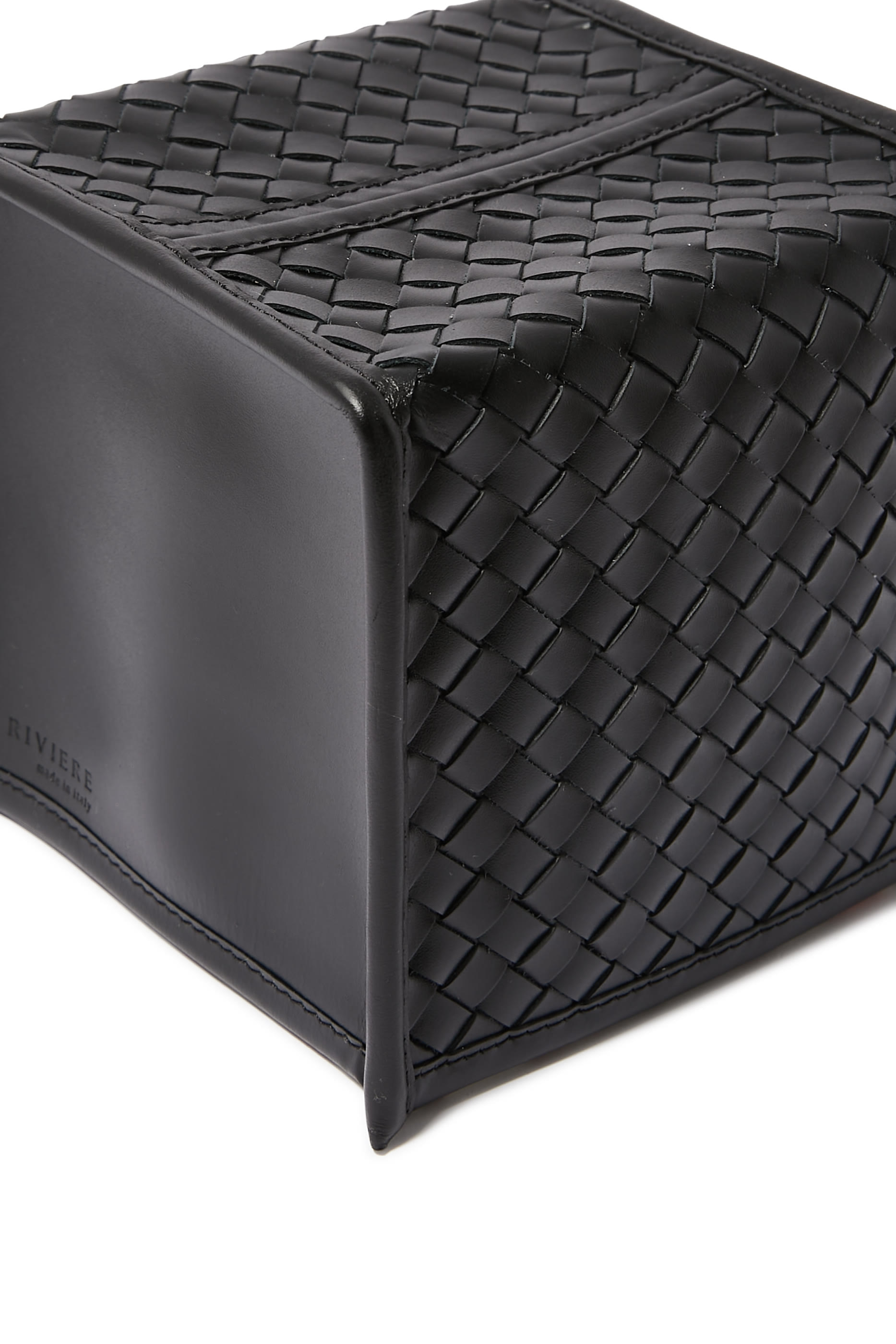 Hand Woven Leather Tissue Holder