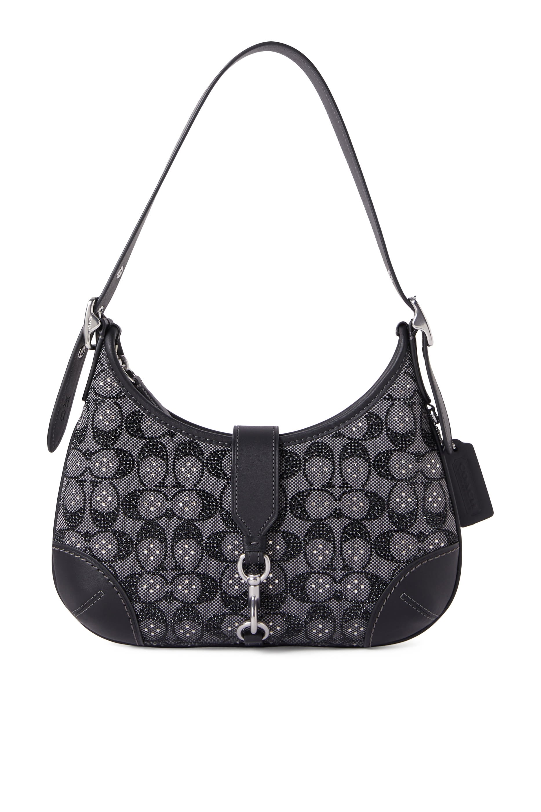 Hamptons Hobo Bag in Crystal Signature Jacquard