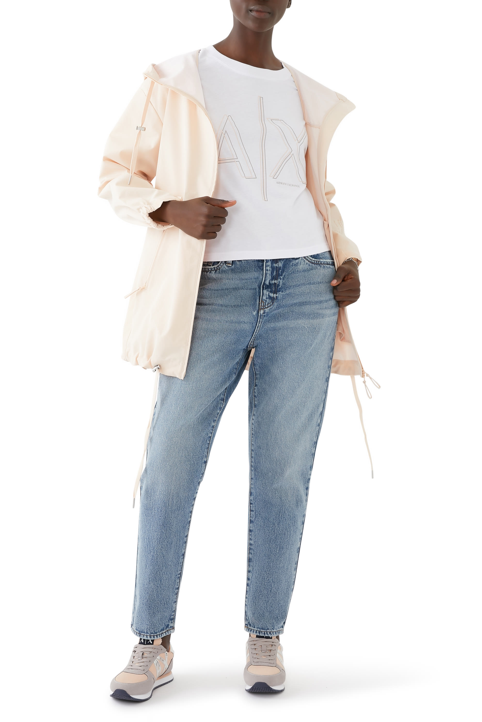 Mid-Wash Boyfriend Jeans