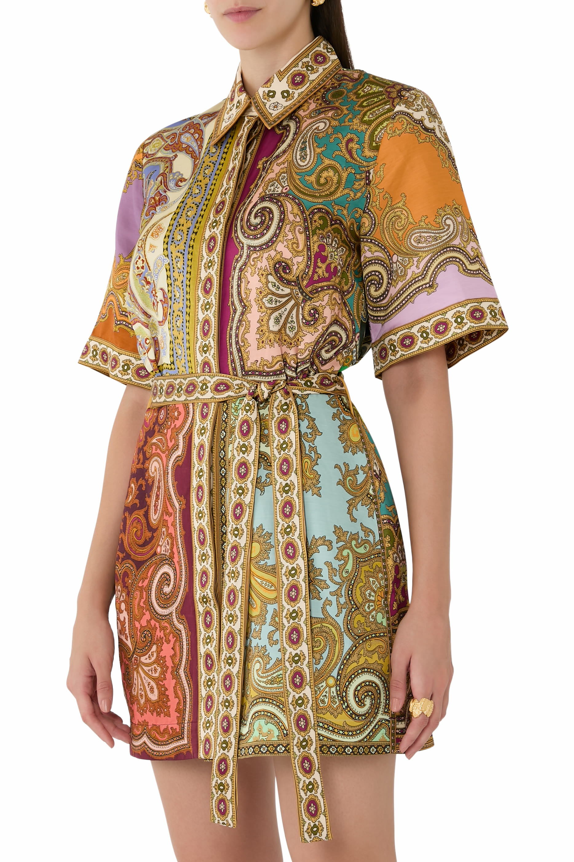 Clemenza Spliced Mini Dress 