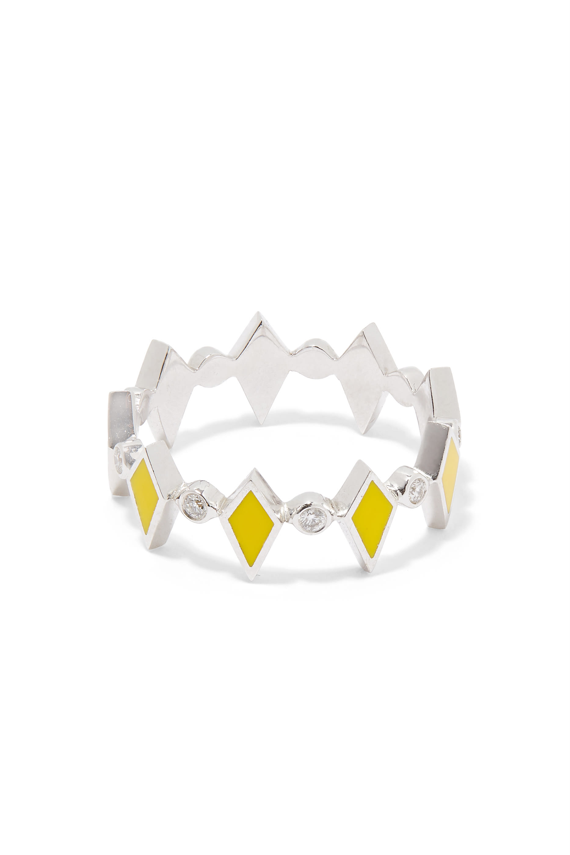 Mosaic Ring, 18k White Gold & Diamonds