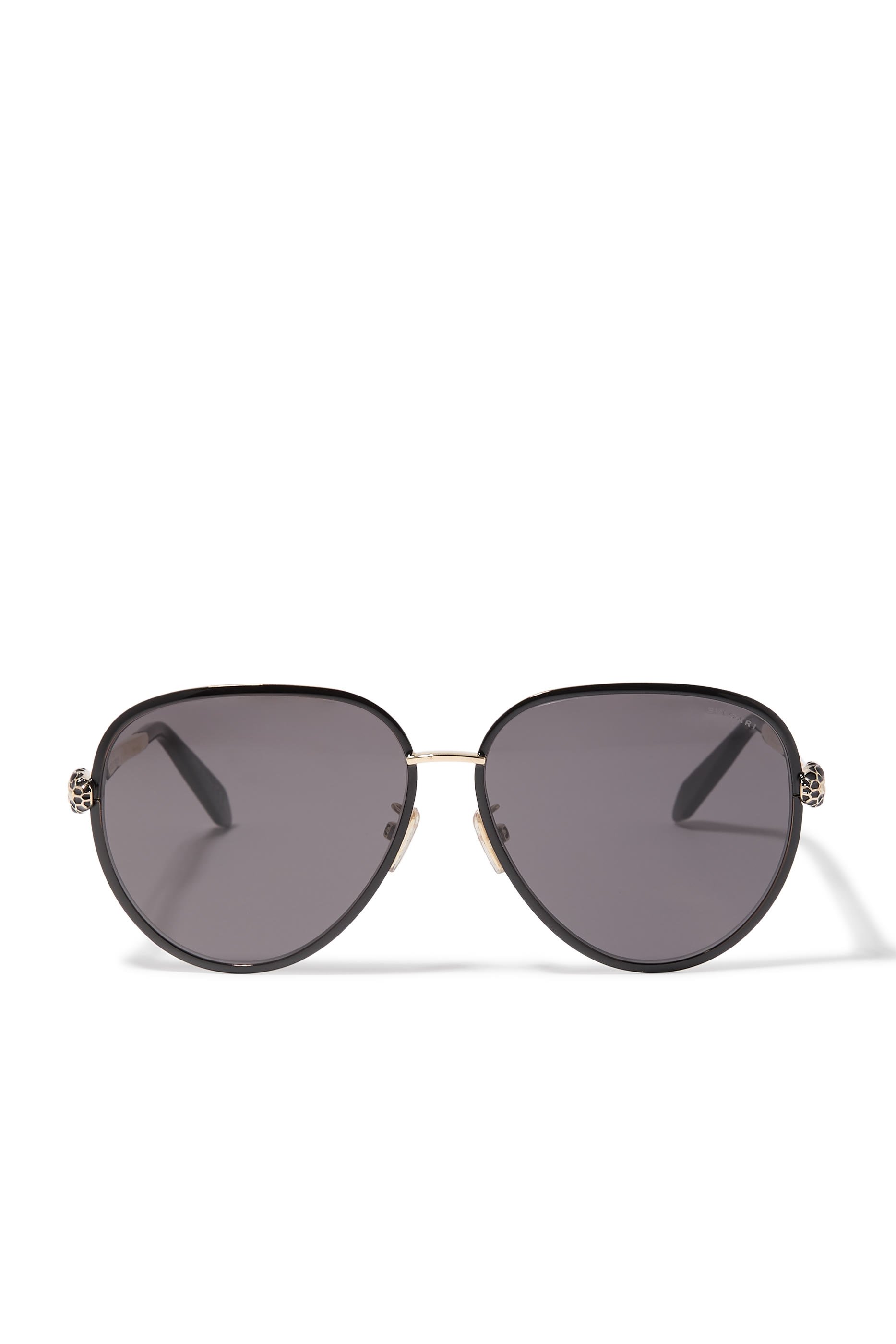 Serpenti Forever Black Pilot Sunglasses