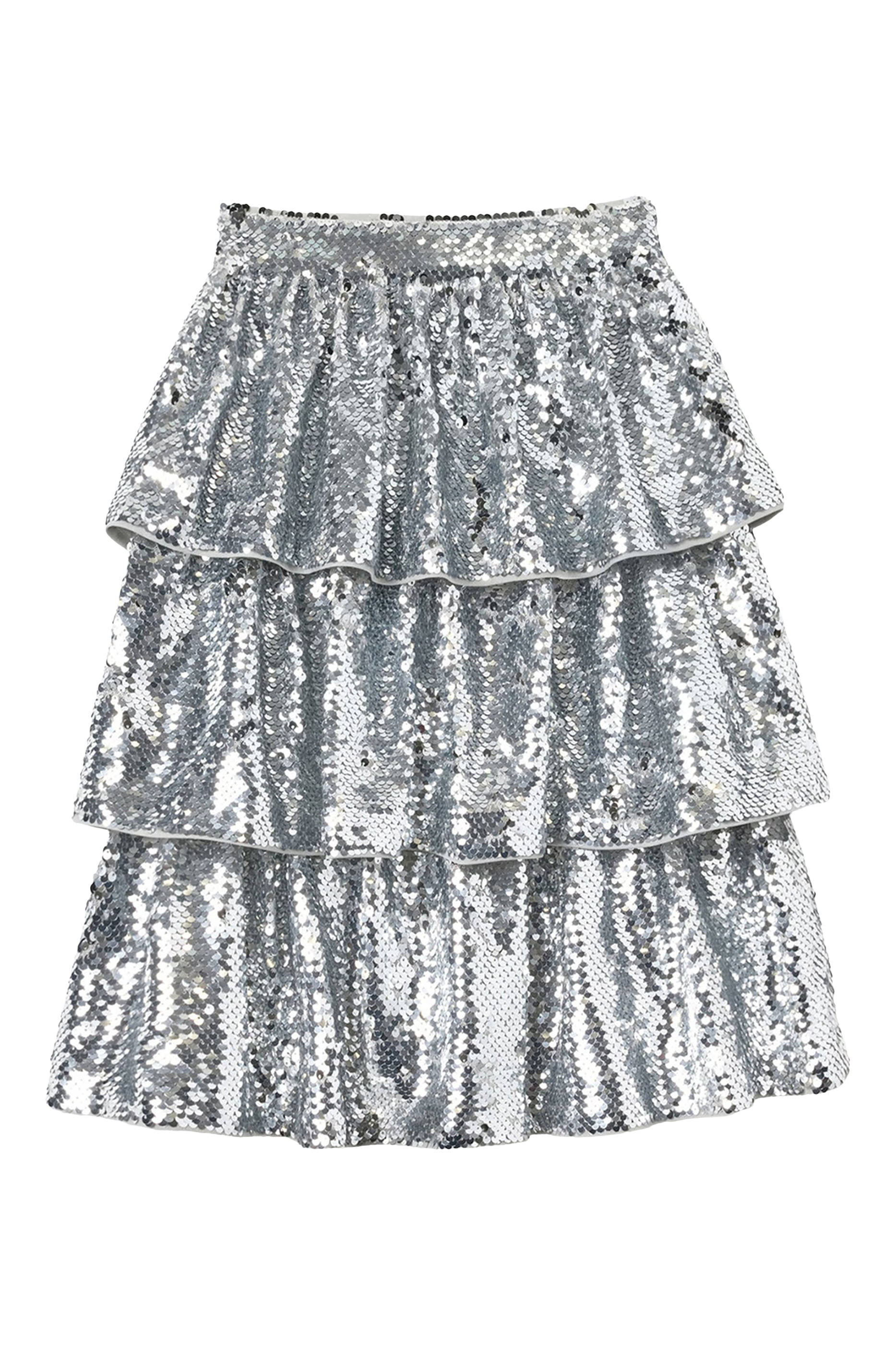 Kids Sequin Tiered Skirt