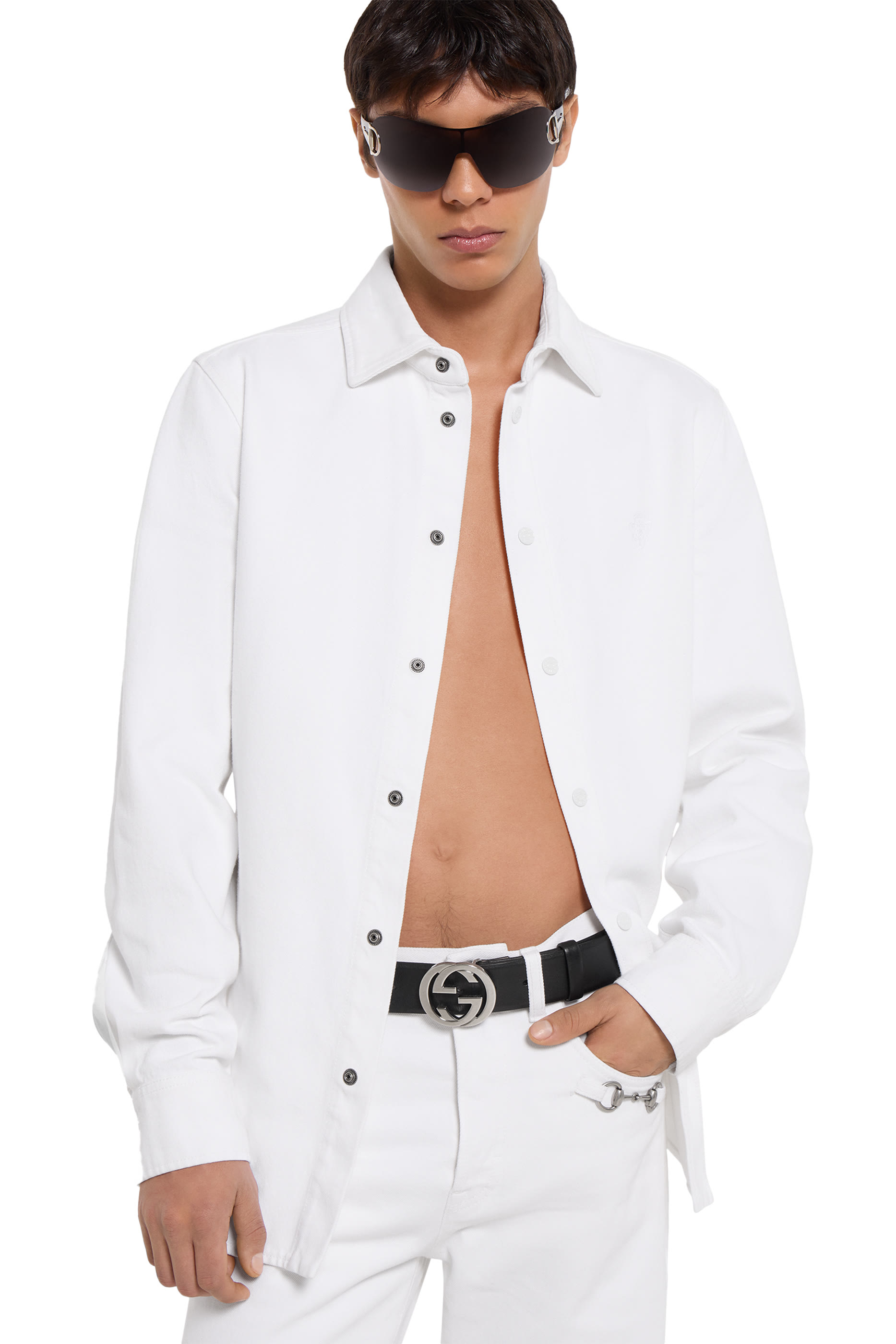 Washed Certified Cotton Denim Shirt