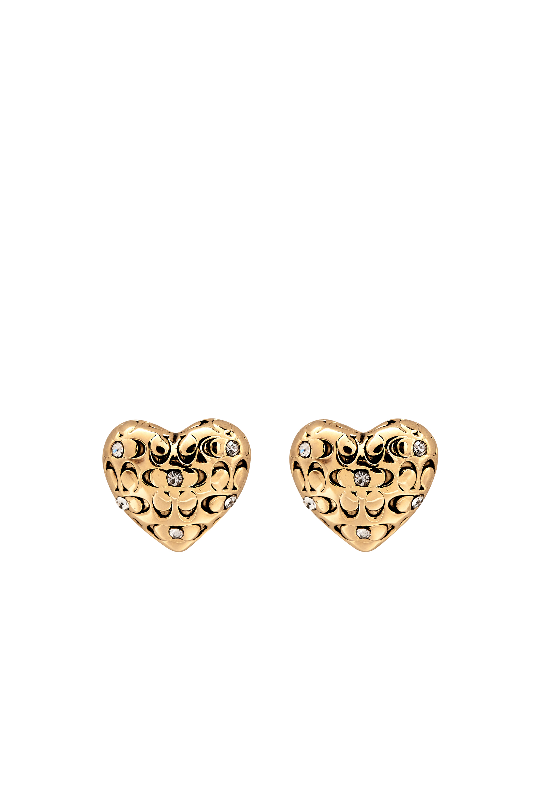 Signature Quilted Heart Stud Earrings