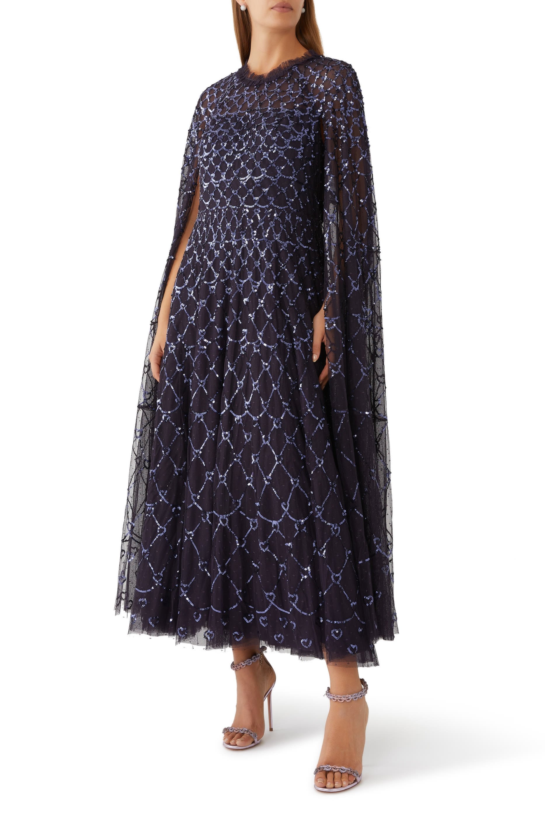 Heart Lattice Ankle Gown