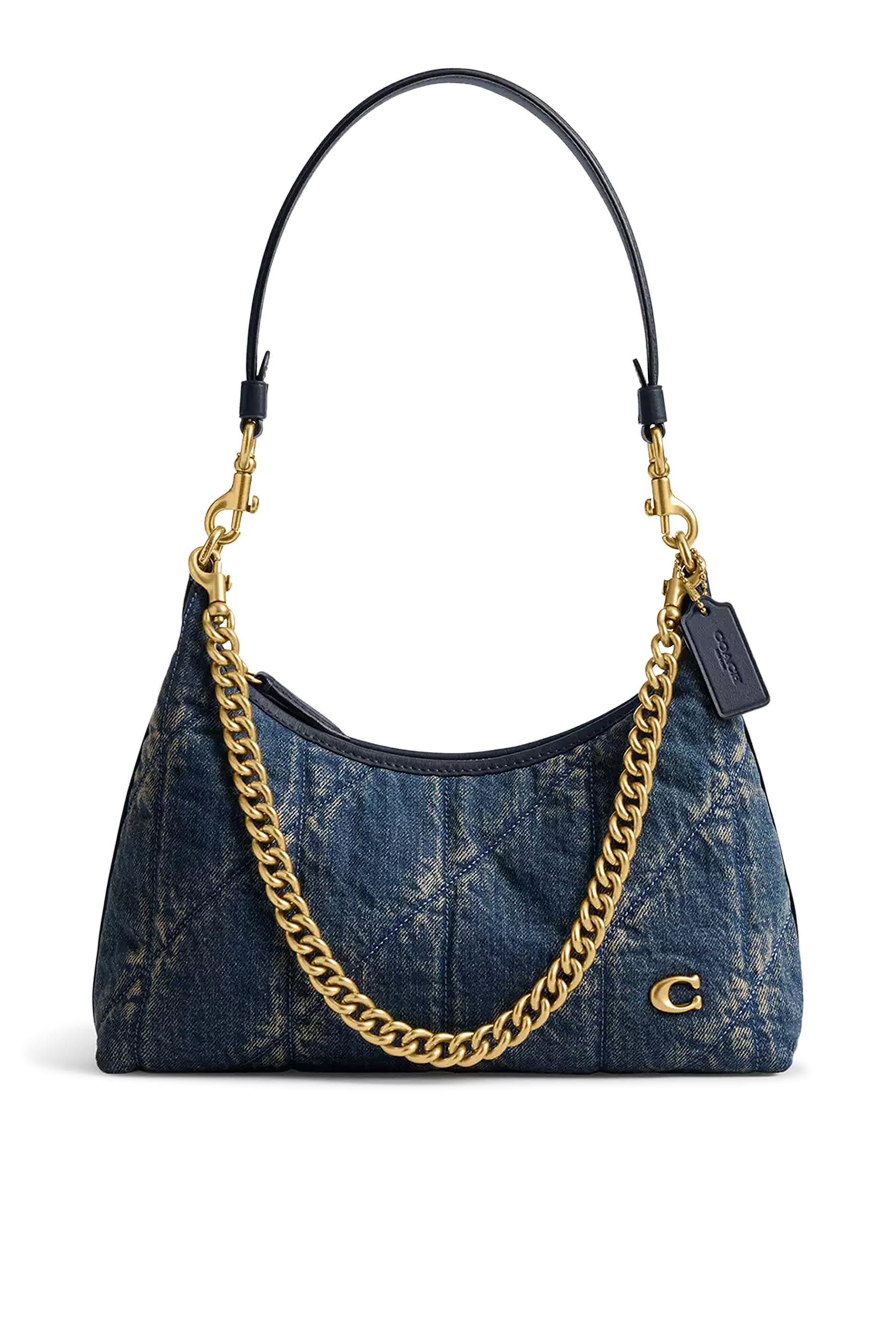 Juliet 25 Shoulder Bag In Regenerative Cotton Denim with Quilting