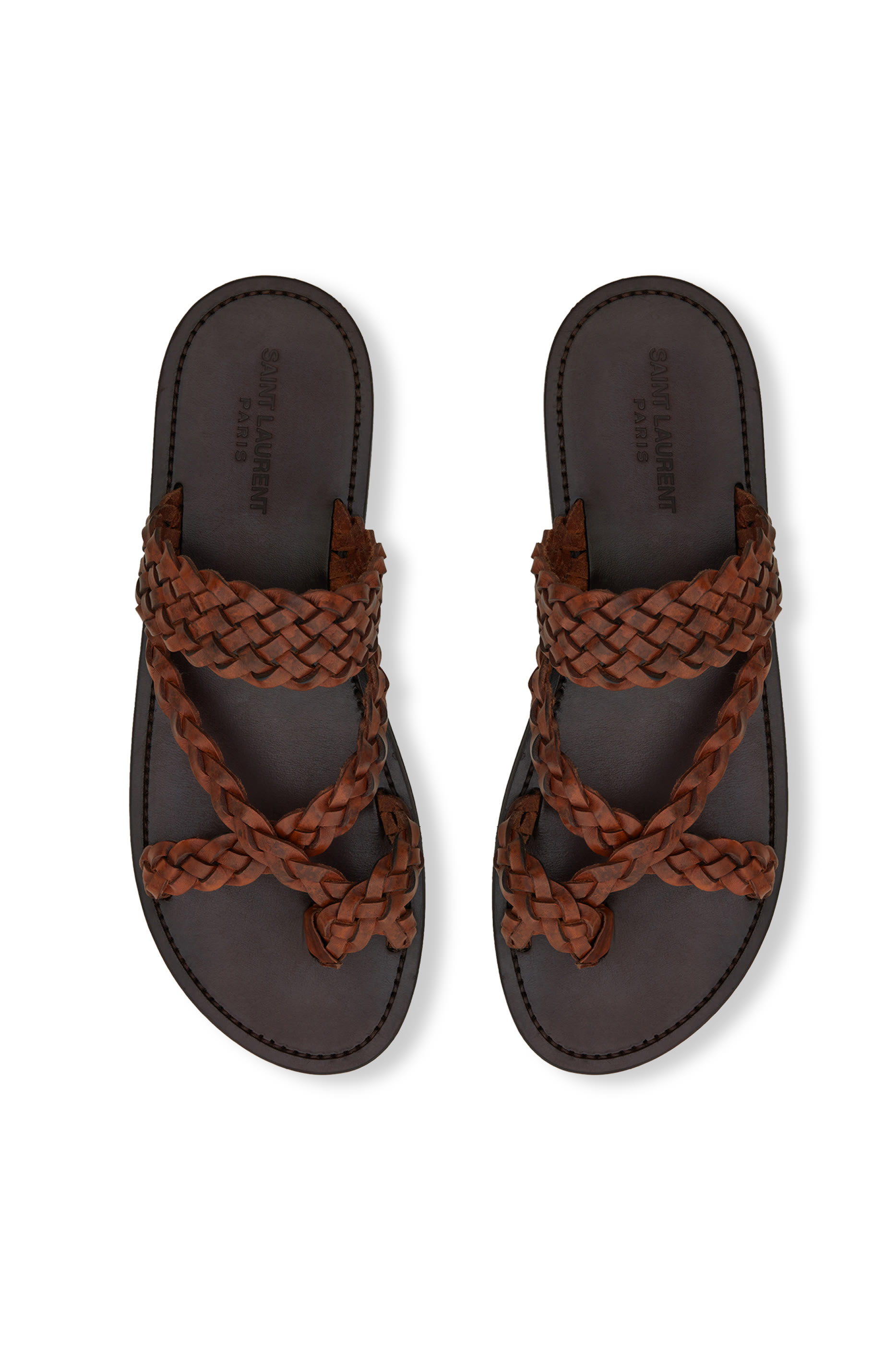 Neil Braided Leather Slides