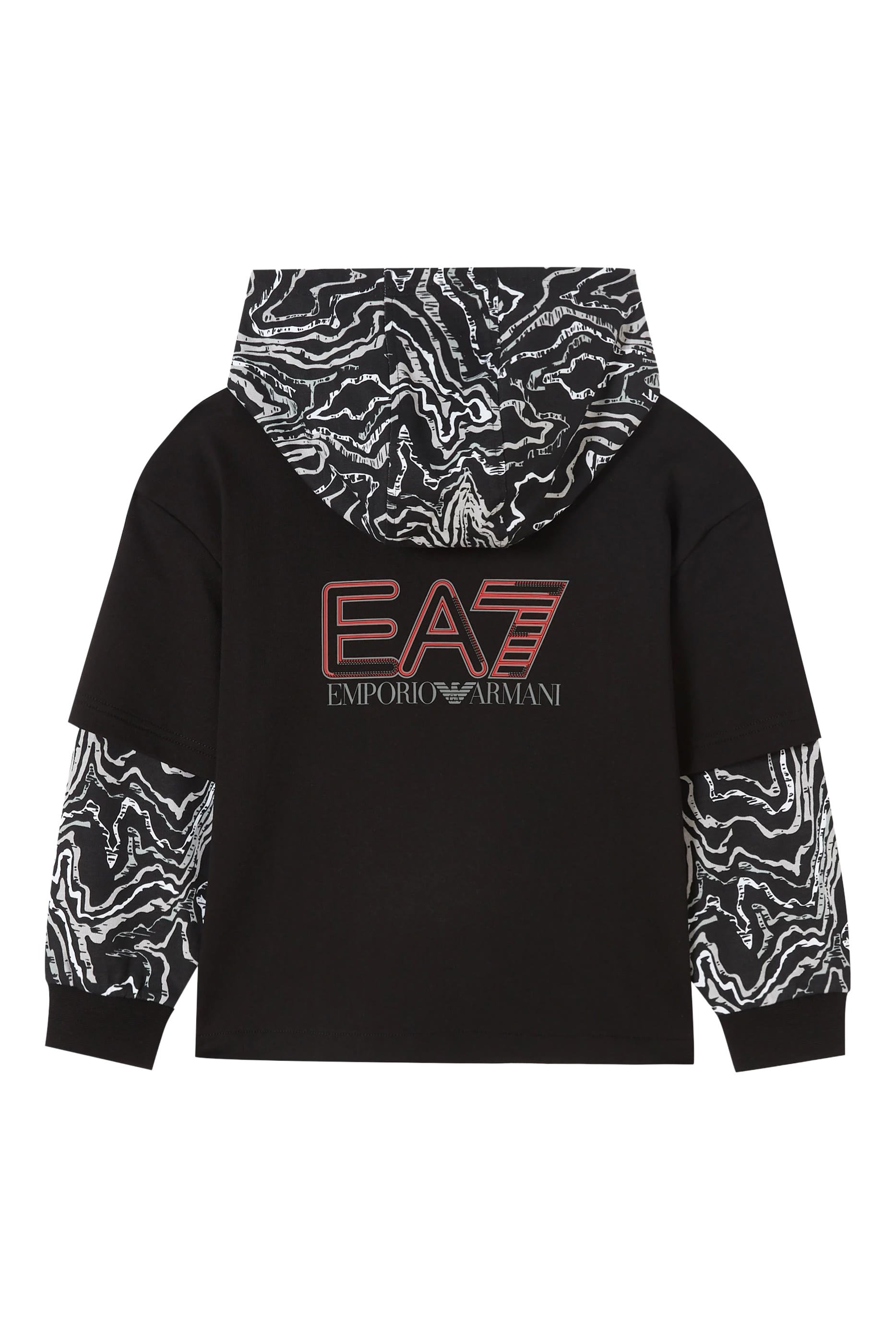 Kids EA7 Logo Hoodie