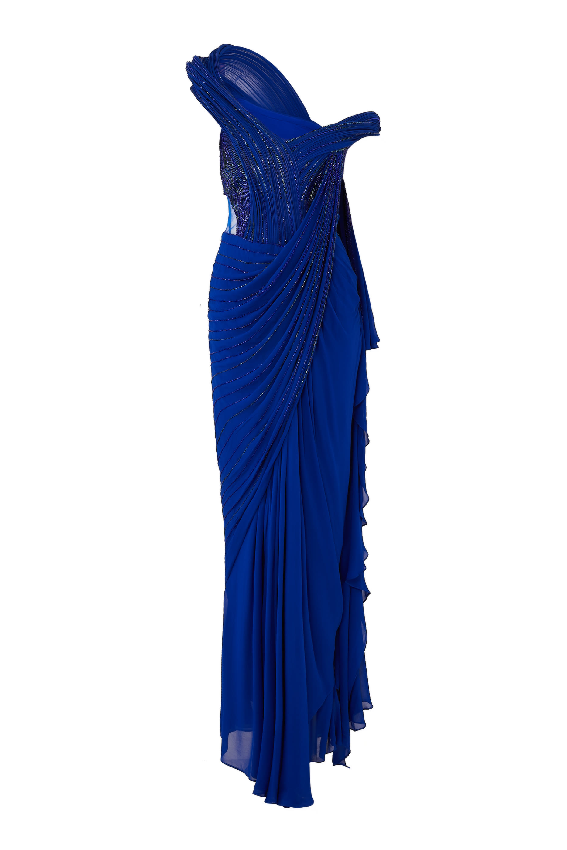 One Shoulder Saree Gown